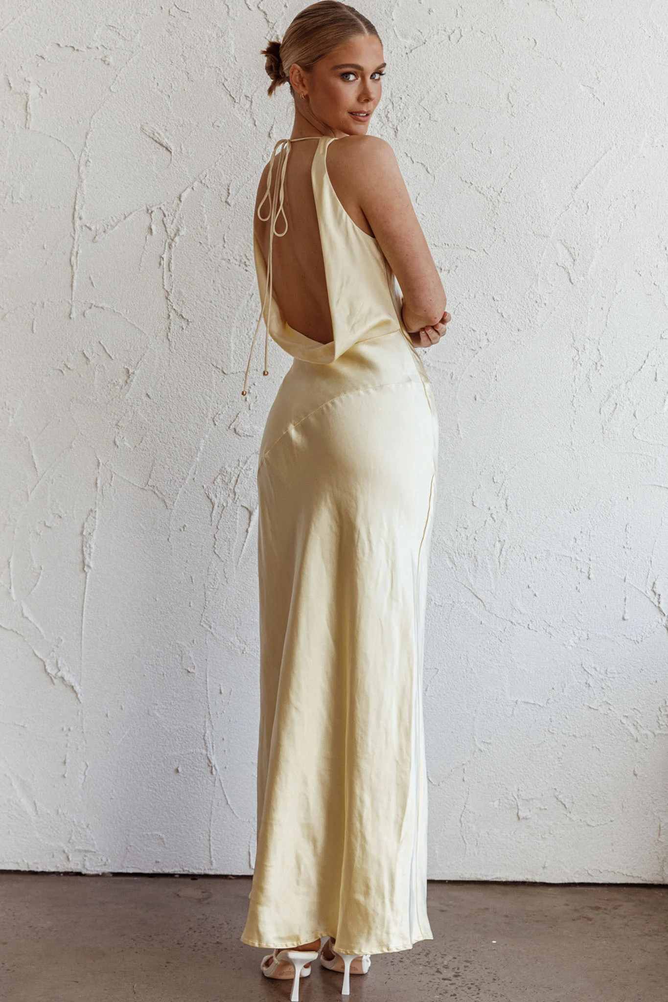 Cassiopeia Open Back Maxi Dress Butter - Image 2