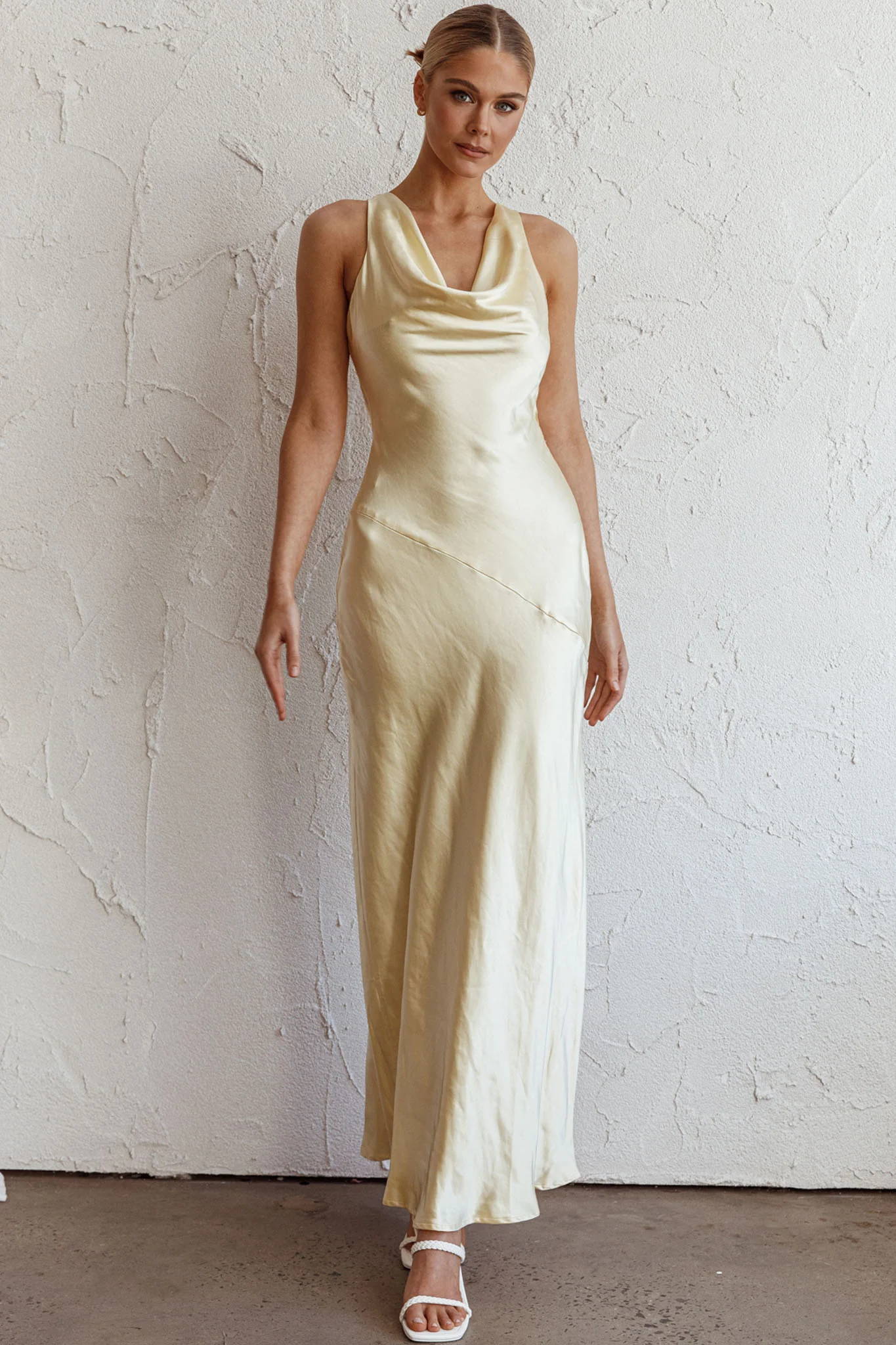 Cassiopeia Open Back Maxi Dress Butter - Image 3