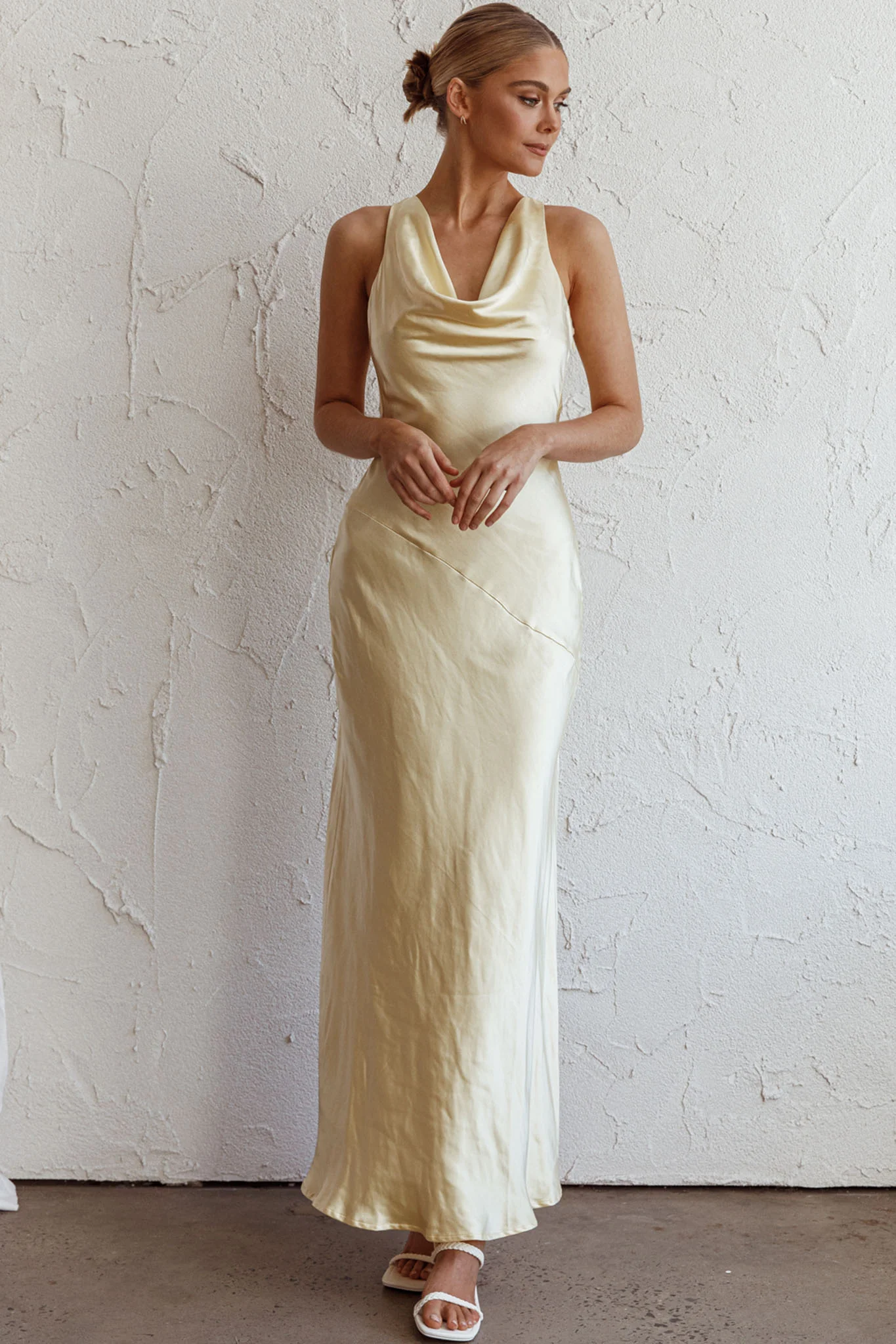 Cassiopeia Open Back Maxi Dress Butter - Image 9