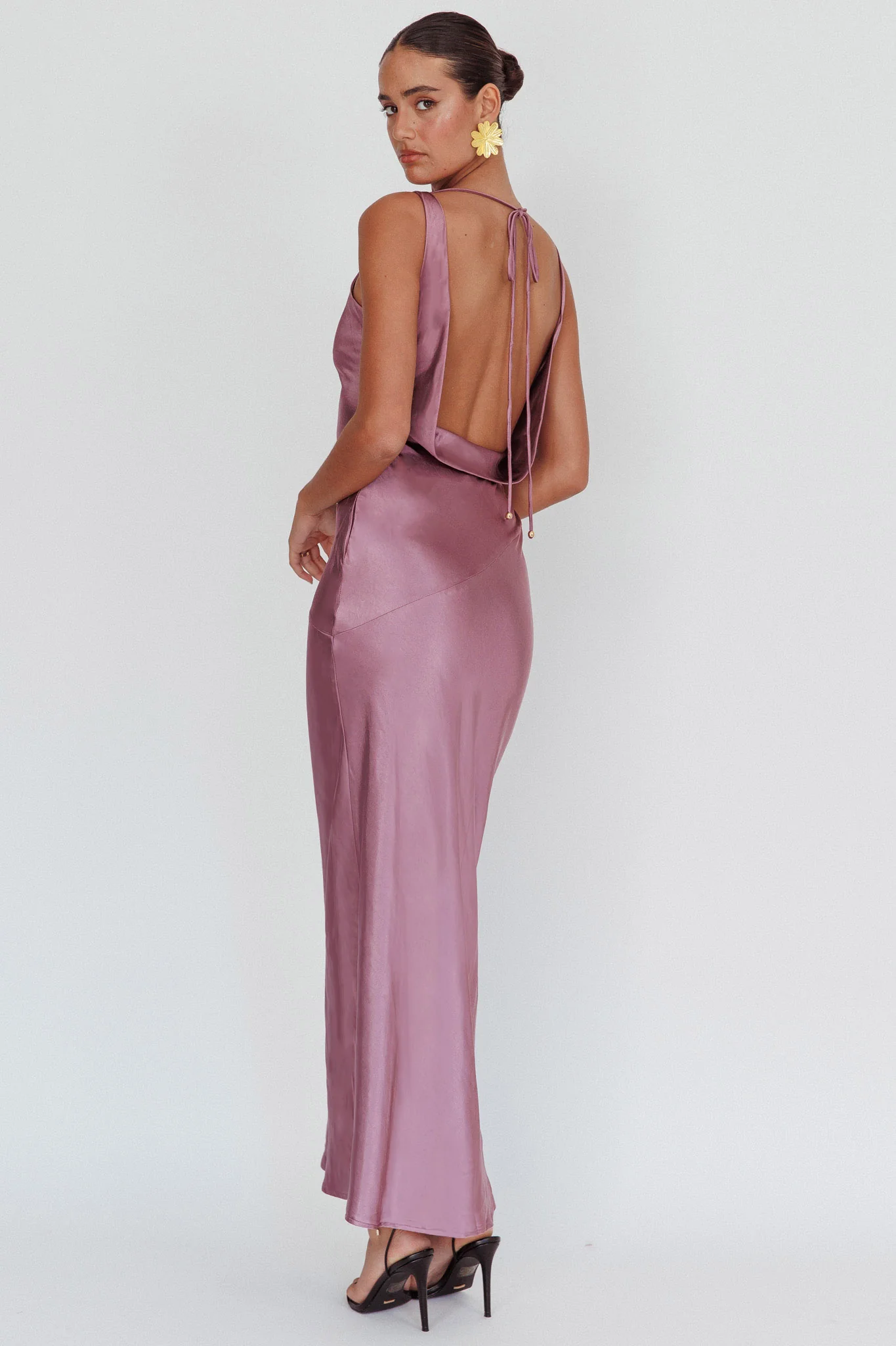 Cassiopeia Open Back Maxi Dress Grape - Image 2