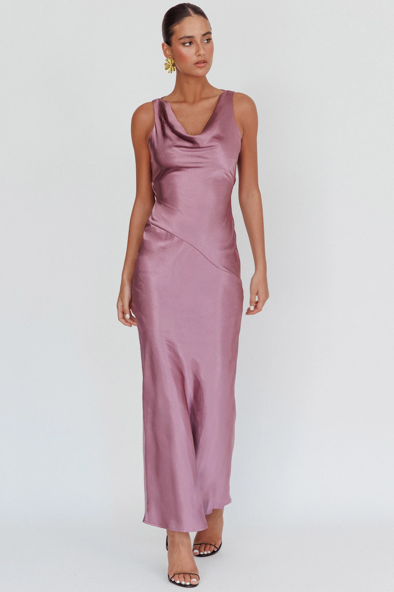 Cassiopeia Open Back Maxi Dress Grape - Image 3