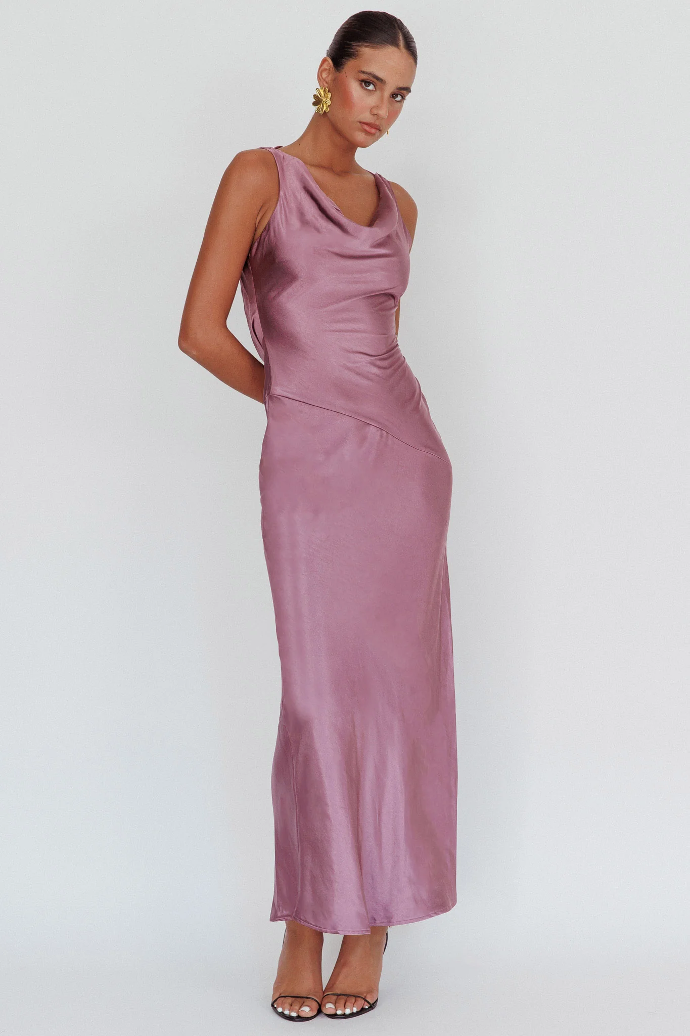 Cassiopeia Open Back Maxi Dress Grape - Image 5