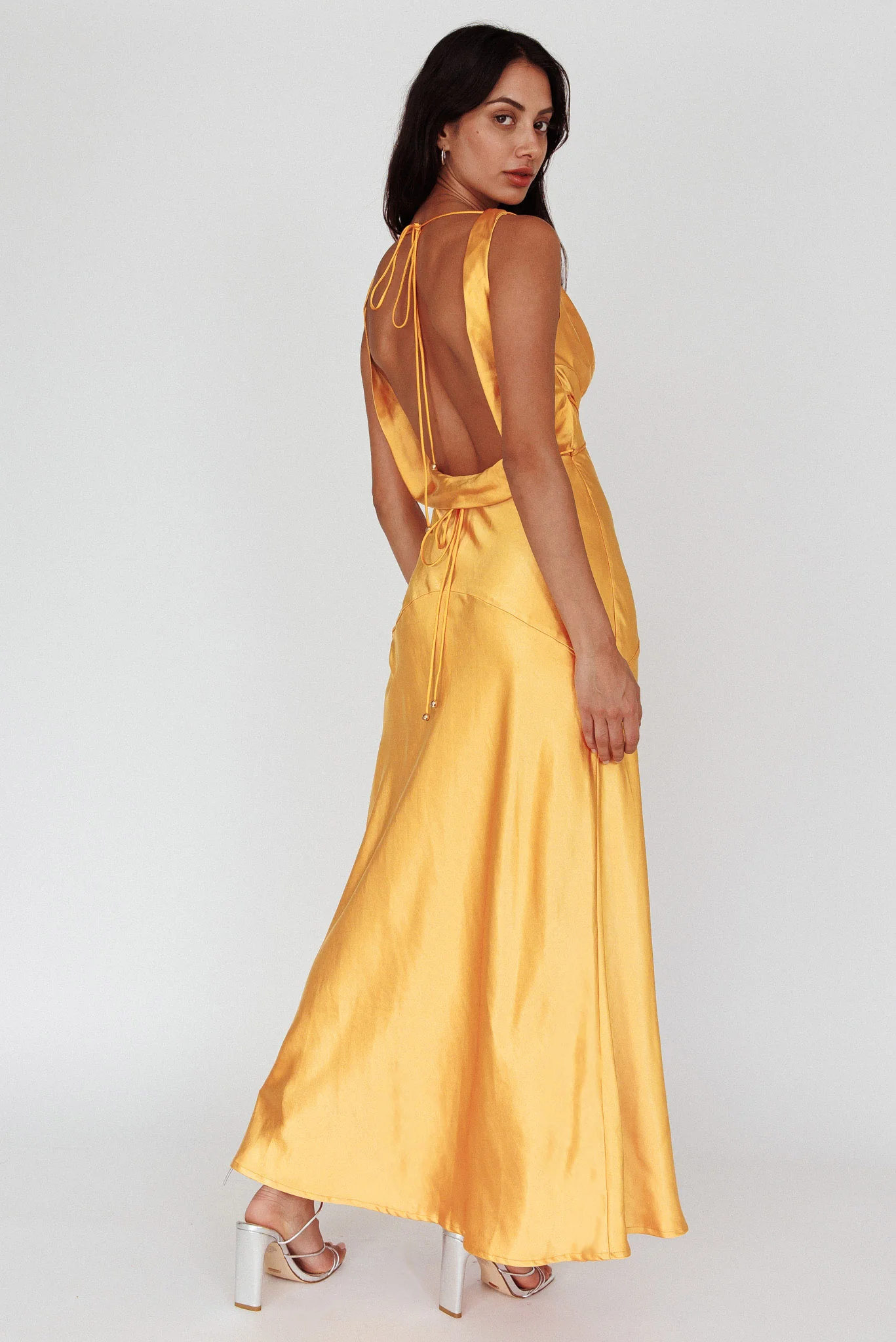 Cassiopeia Open Back String Tie Maxi Dress Mango - Image 2