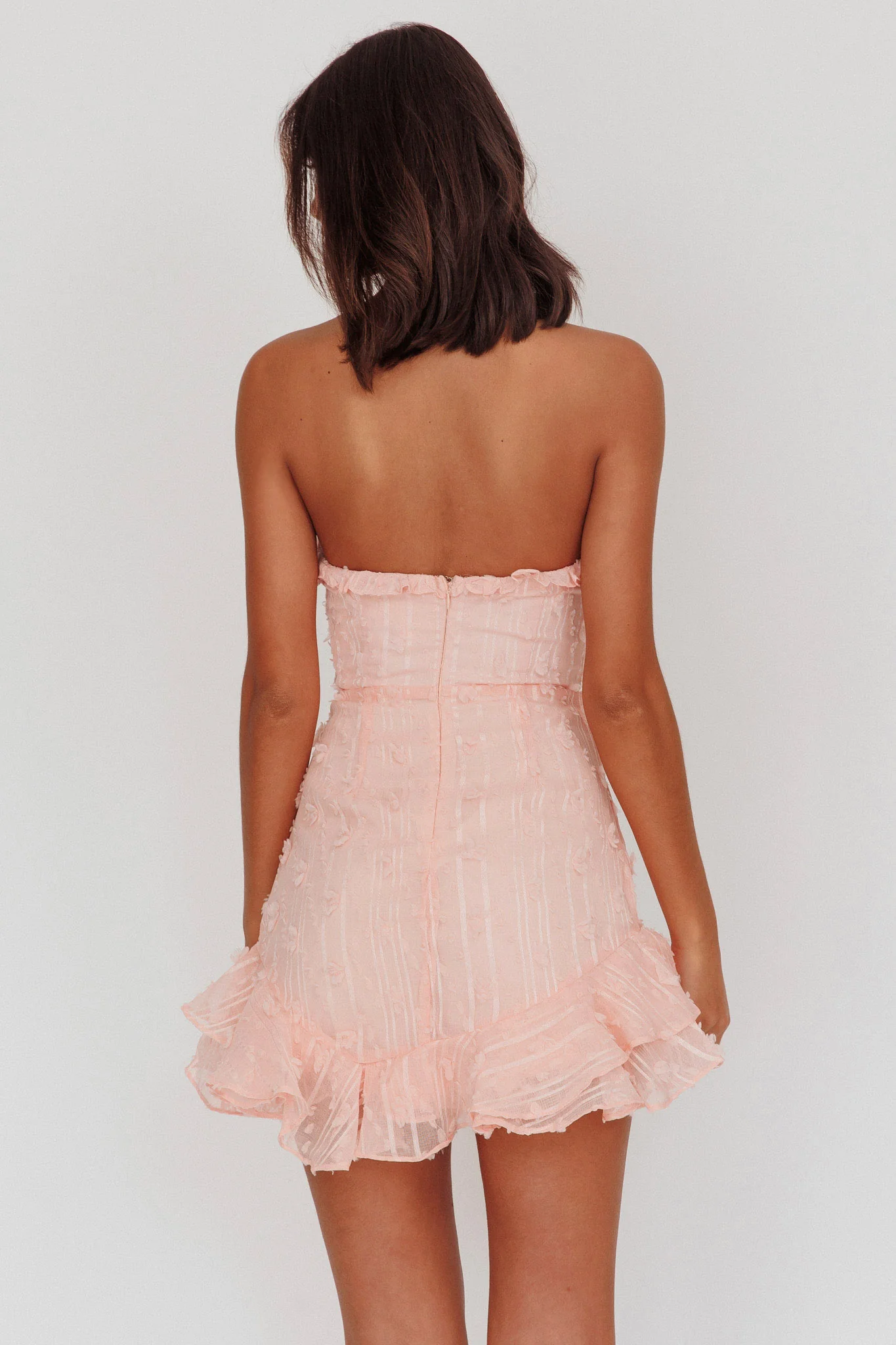 Cece Embellished Bandeau Dress Blush - Image 3
