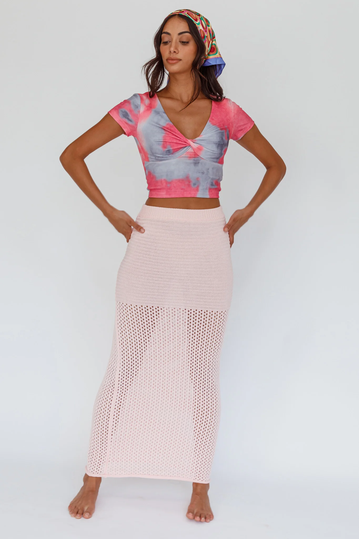 Chase Your Bliss Twist Crop Top Candy - Image 3