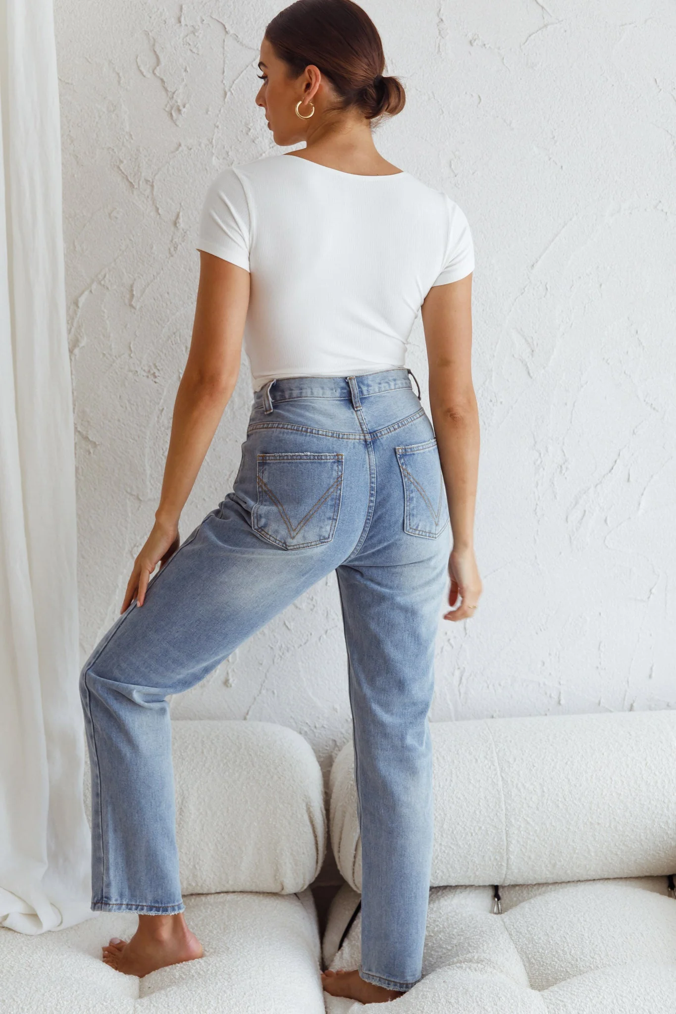 Chase Your Bliss Twist Crop Top White - Image 2