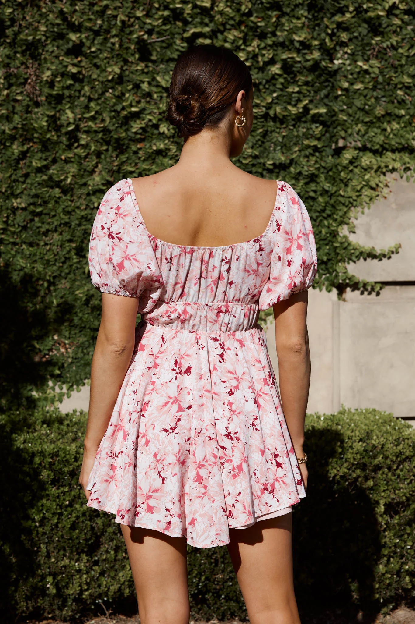 Chasing Sunsets Off-Shoulder Mini Dress Floral Pink - Image 8