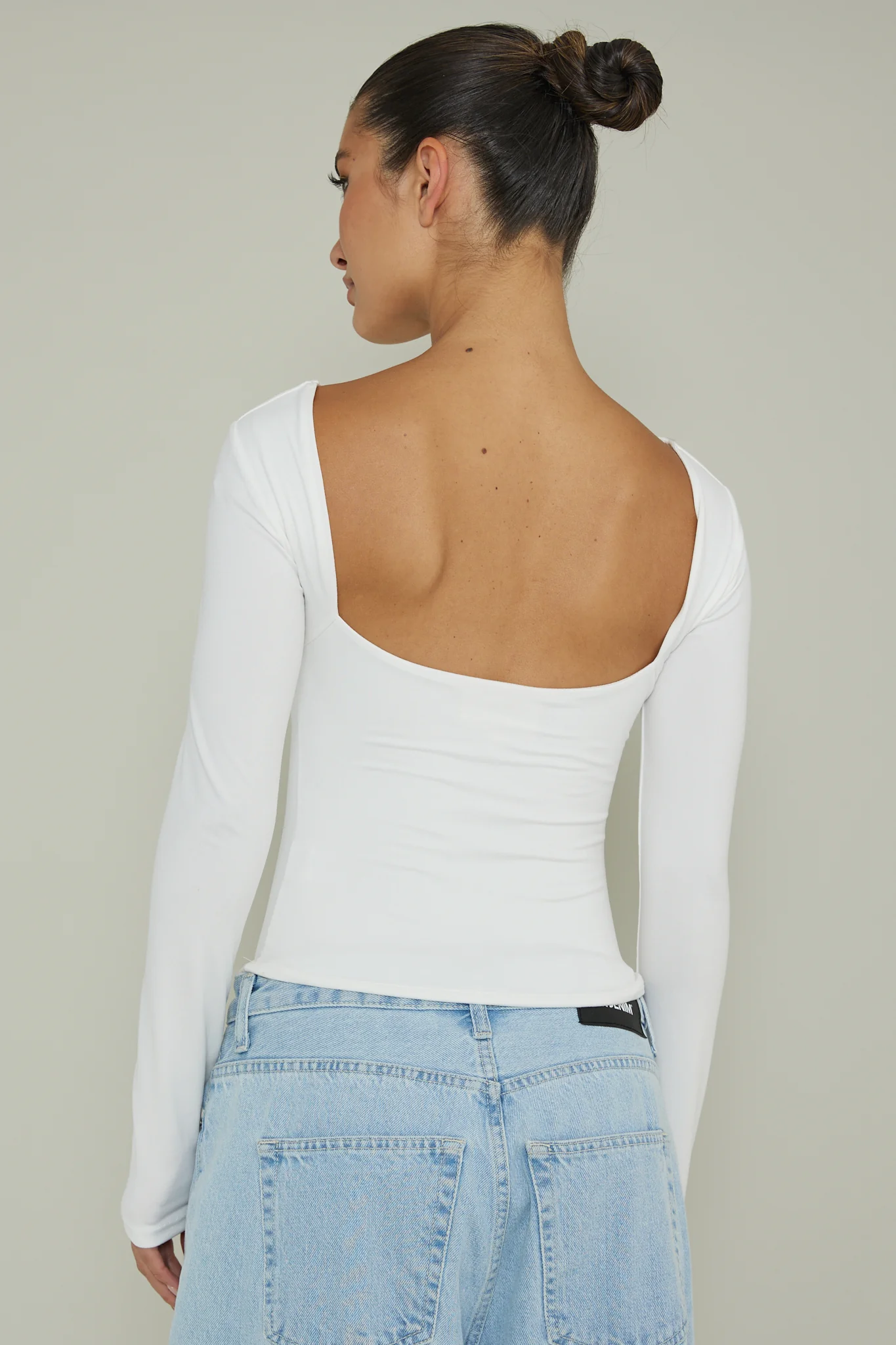 Cheers Boat Neck Long Sleeve Top Ivory - Image 2