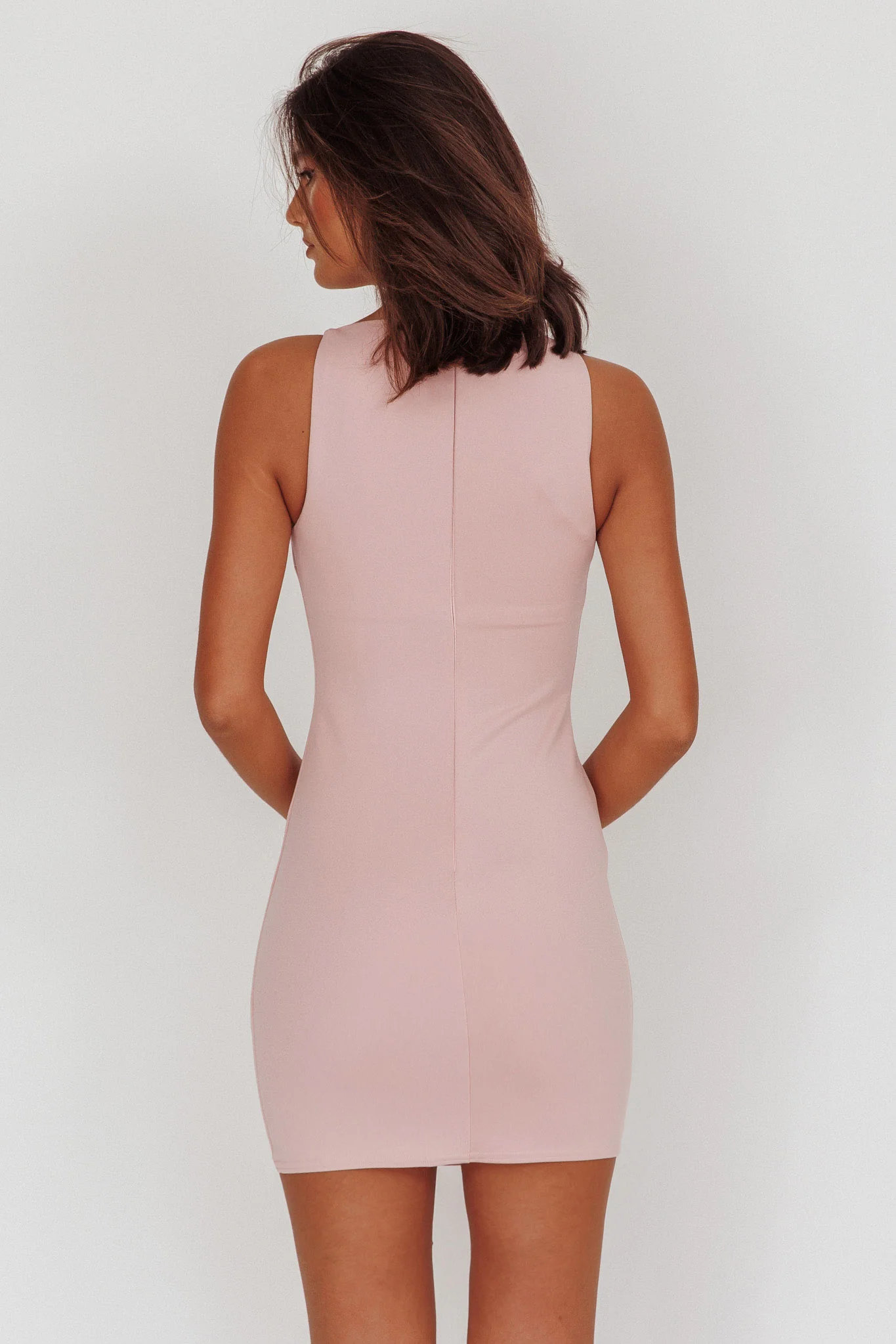 Chella Sleeveless Mini Dress Dusty Pink - Image 3