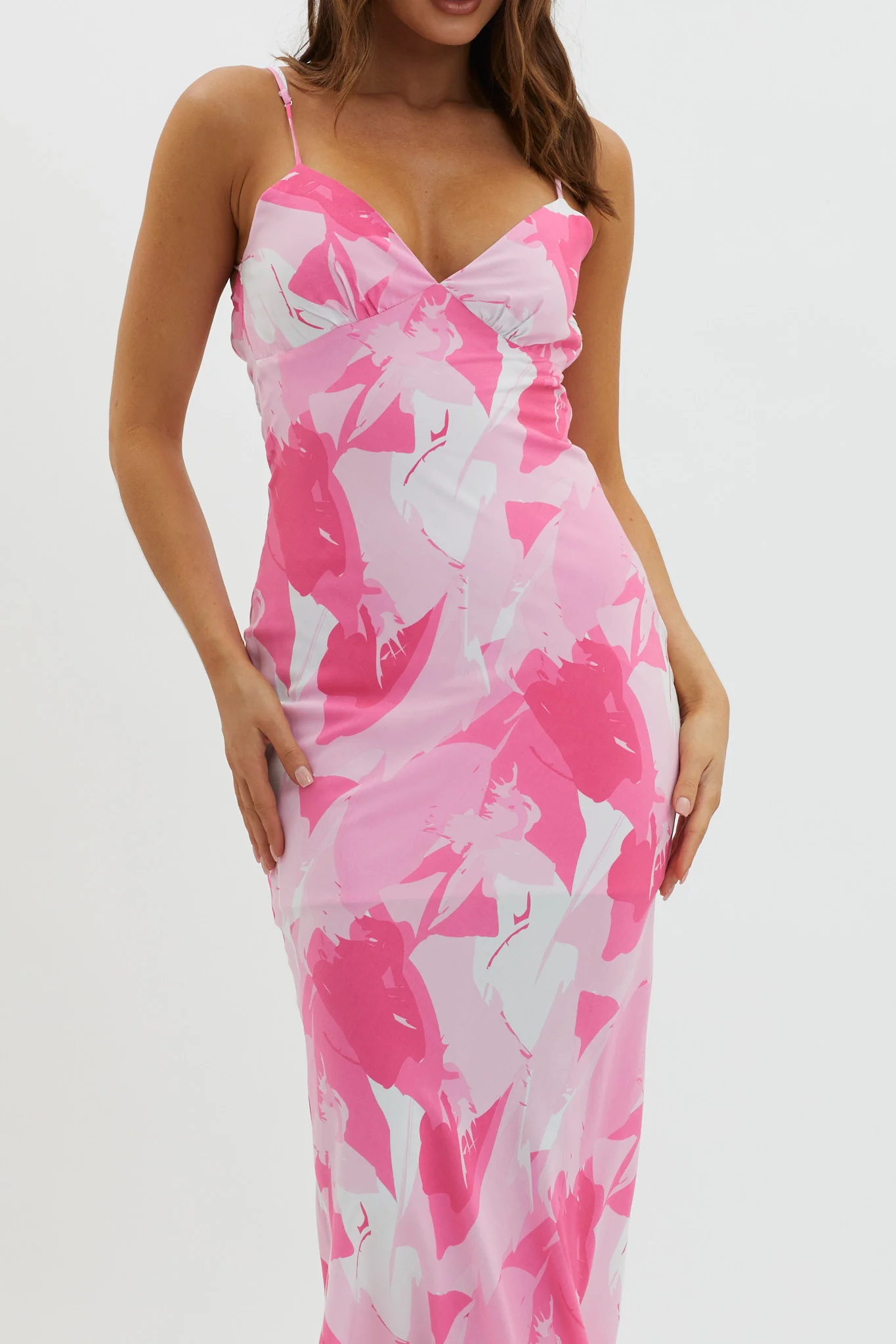 Ciao, Bella Tie Back Print Dress Pink - Image 3