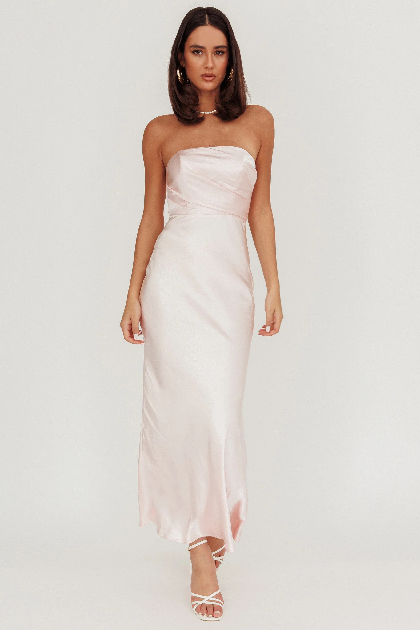 City Of Stars Strapless Maxi Dress Baby Pink - Image 5
