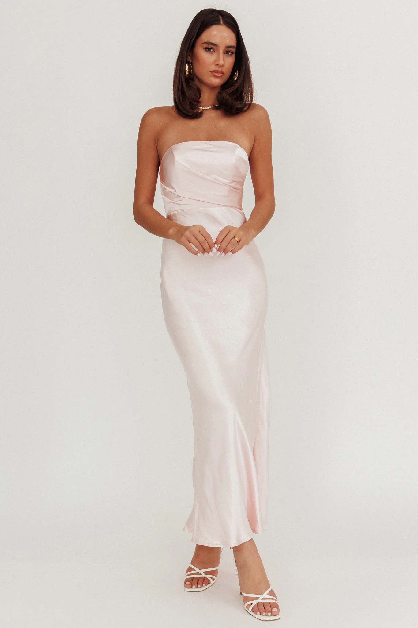 City Of Stars Strapless Maxi Dress Baby Pink - Image 6
