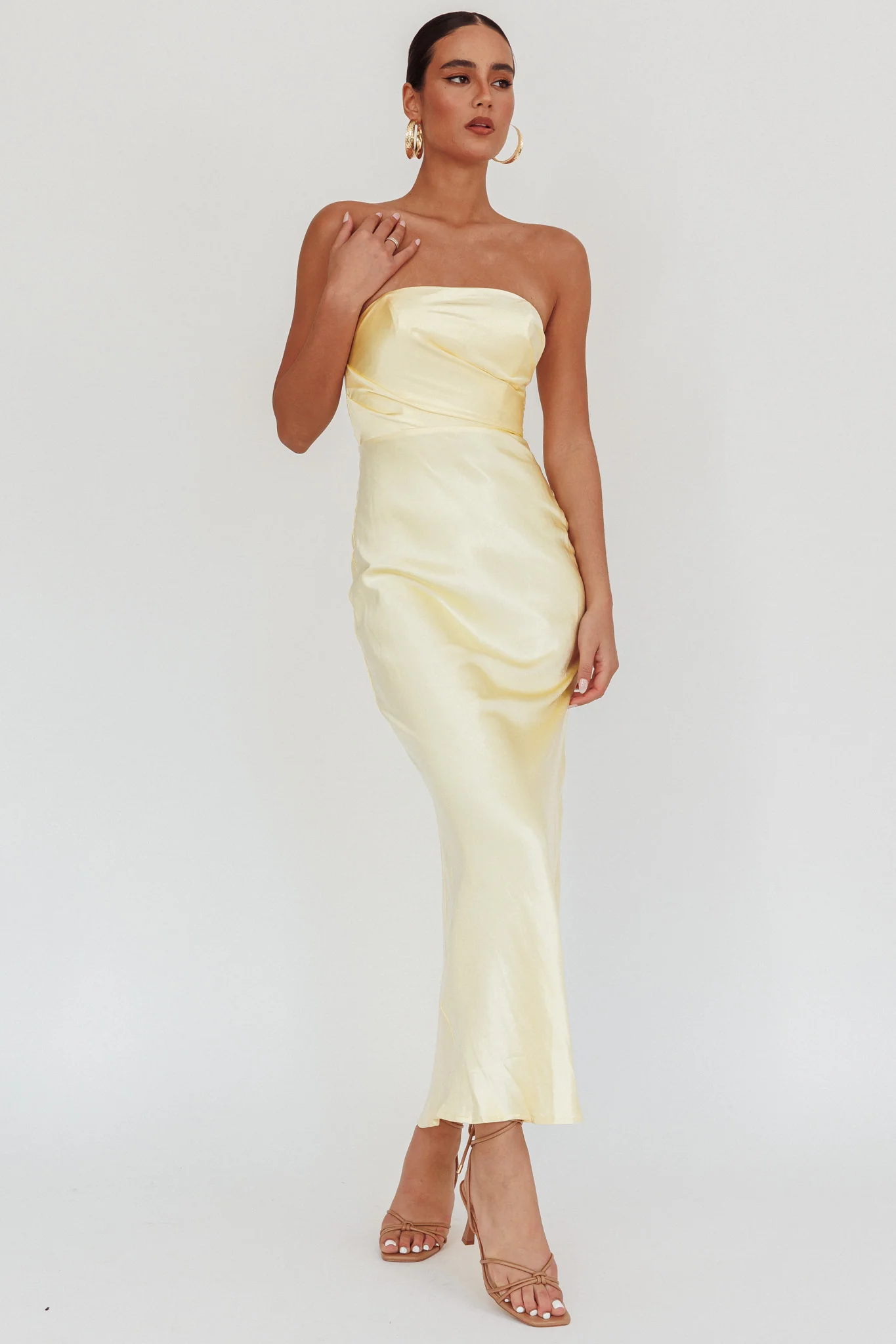 City Of Stars Strapless Maxi Dress Butter - Image 5