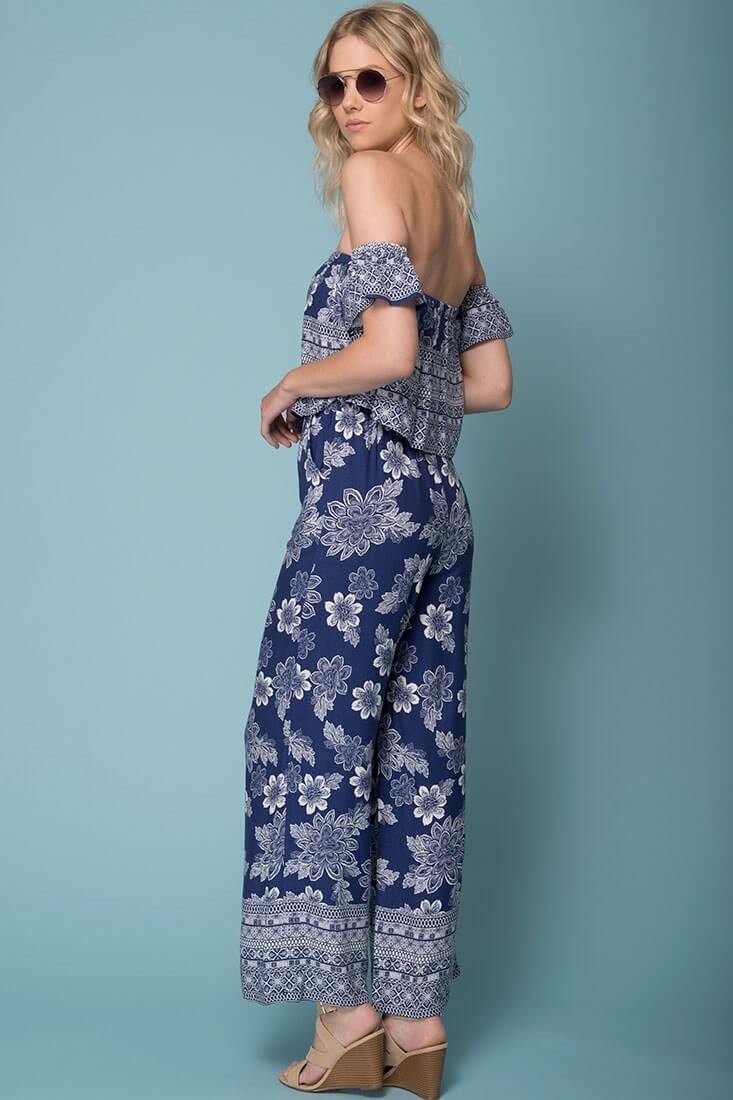 Clover Boho Floral Print Jumpsuit - Image 5