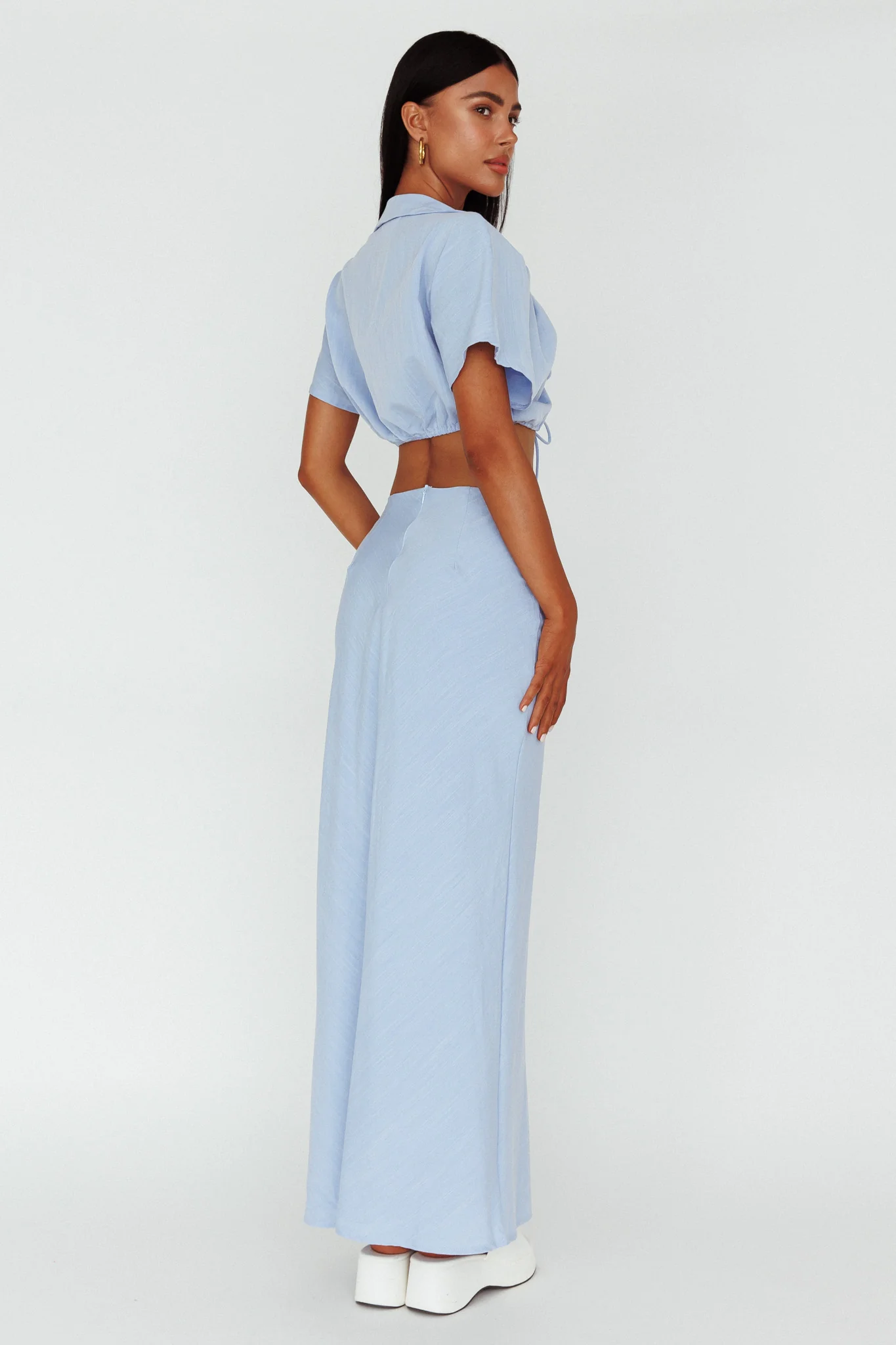 Coast To Coast Maxi Skirt Blue - Image 3