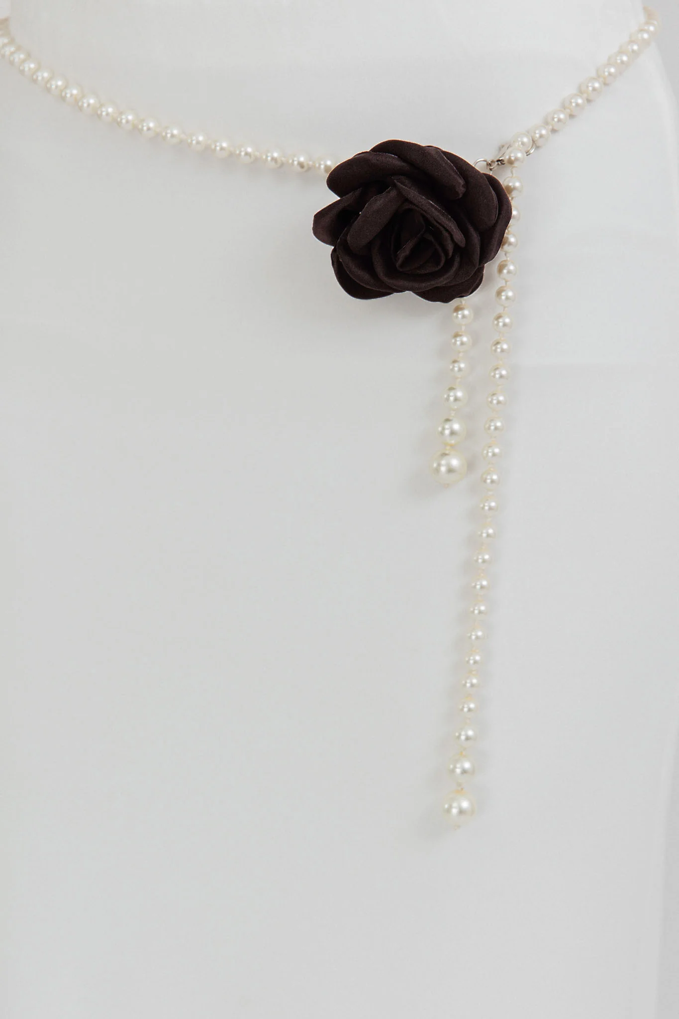 Coco Rose Accent Pearl Belt Black - Image 3