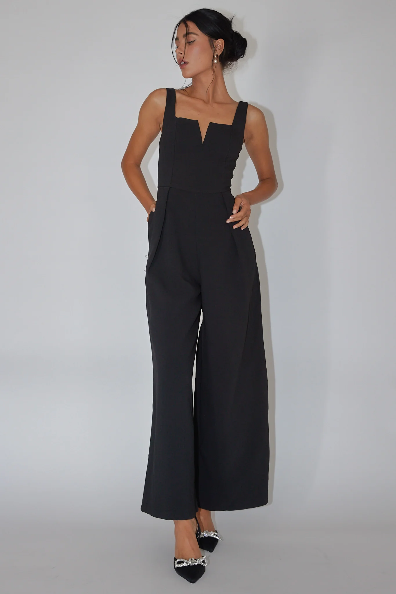 Colleen Side Pocket Jumpsuit Black - Image 3