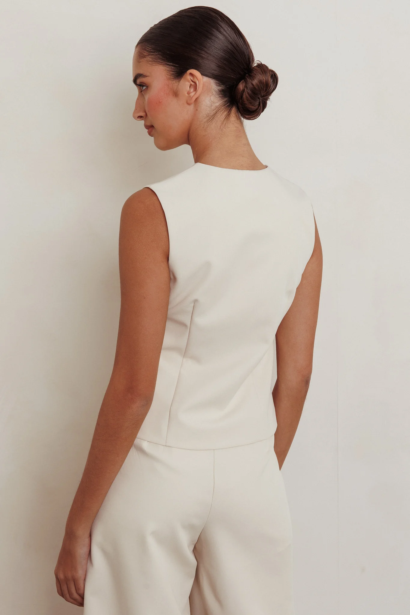 Consideration Sleeveless Vest Top Beige - Image 3