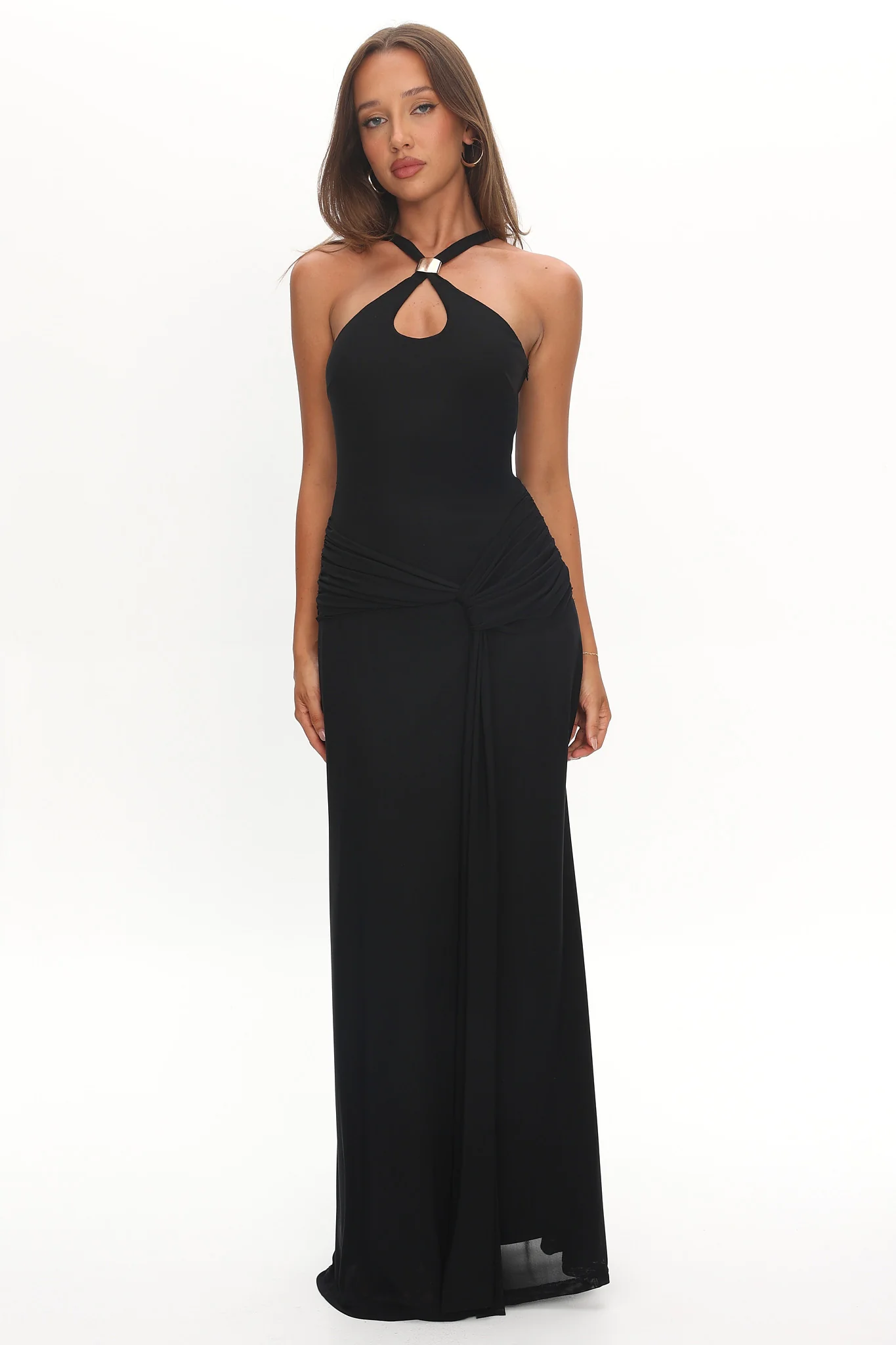 Cresida Keyhole Racerback Maxi Dress Black - Image 4