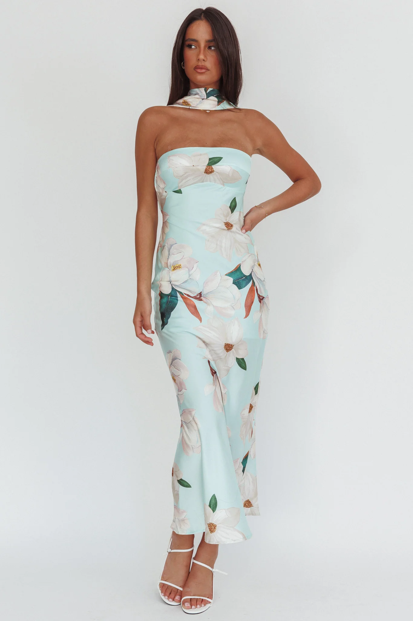 Damsel Reverse Halter Maxi Dress Magnolia Mint - Image 5