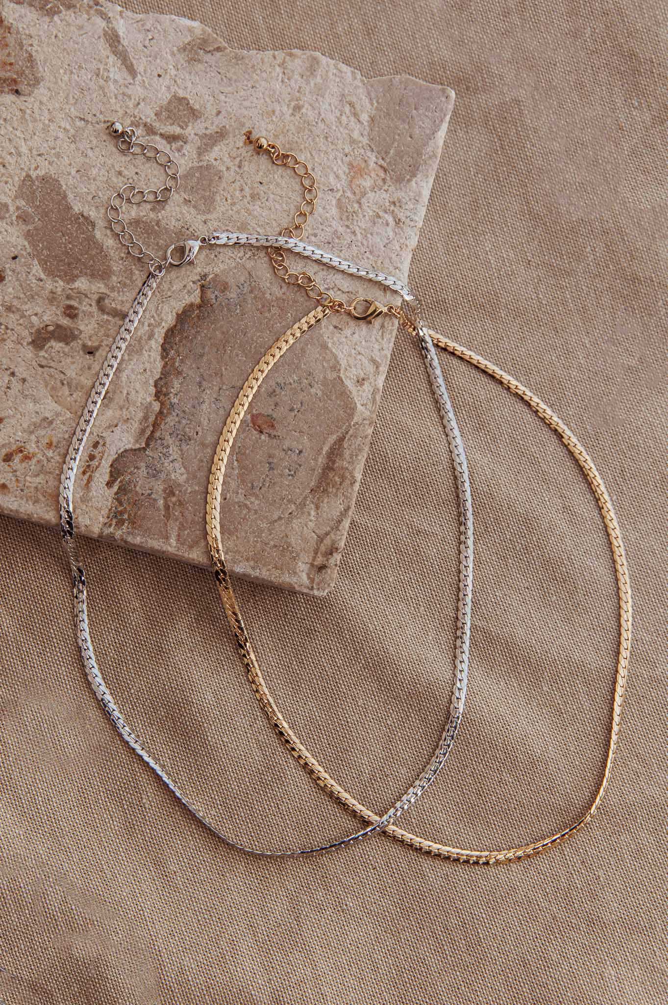 Dannielle Flat Link Chain Set Two-Tone Mixed - Image 2