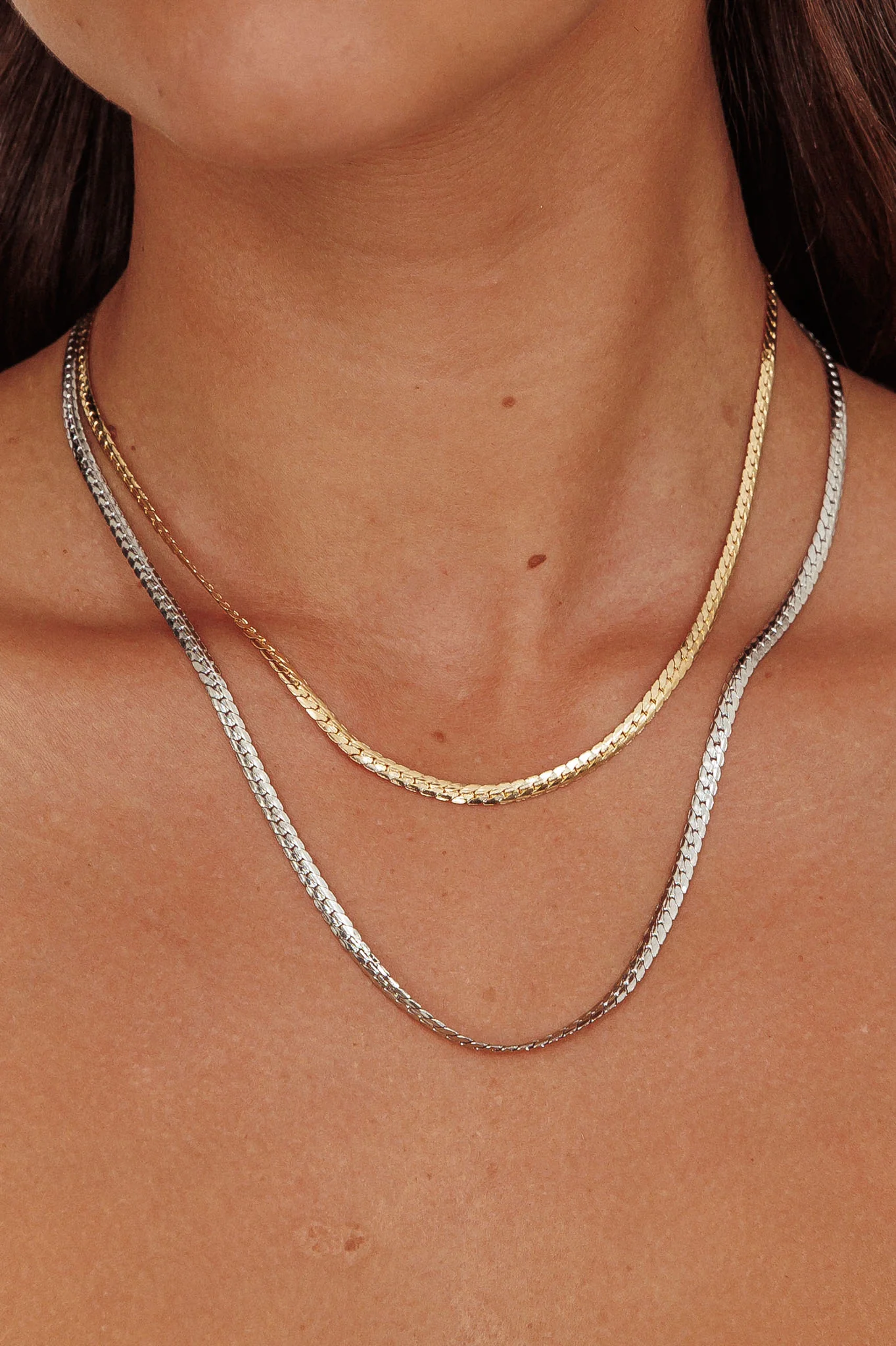 Dannielle Flat Link Chain Set Two-Tone Mixed - Image 3
