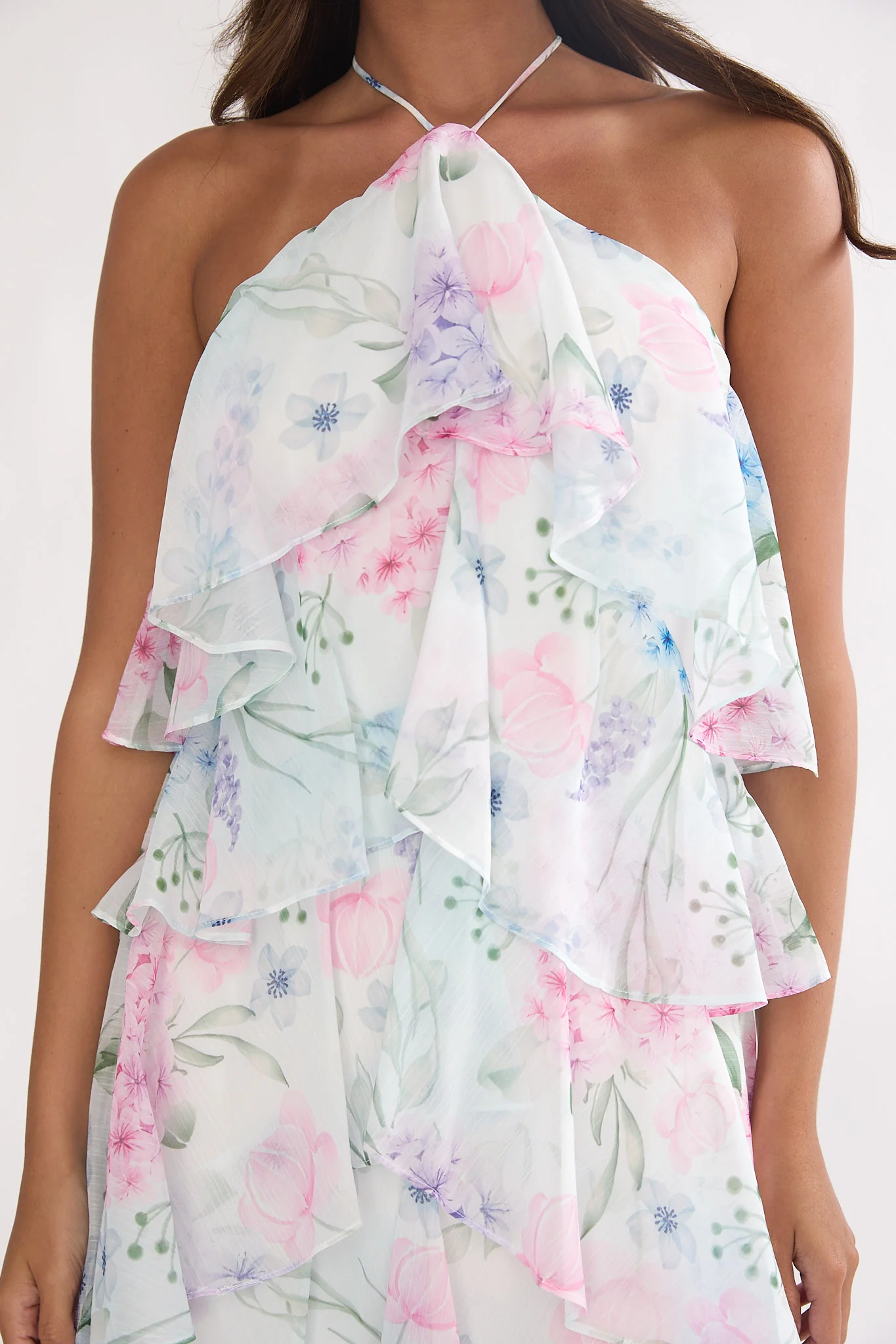 Darylyn Tiered Ruffle Maxi Dress Hydrangea Blue - Image 4