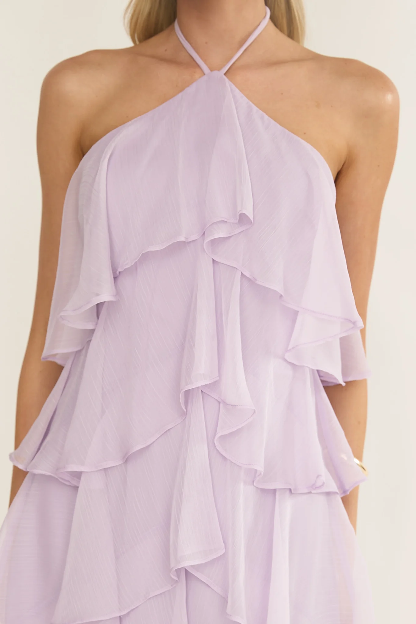 Darylyn Tiered Ruffle Maxi Dress Lilac - Image 3