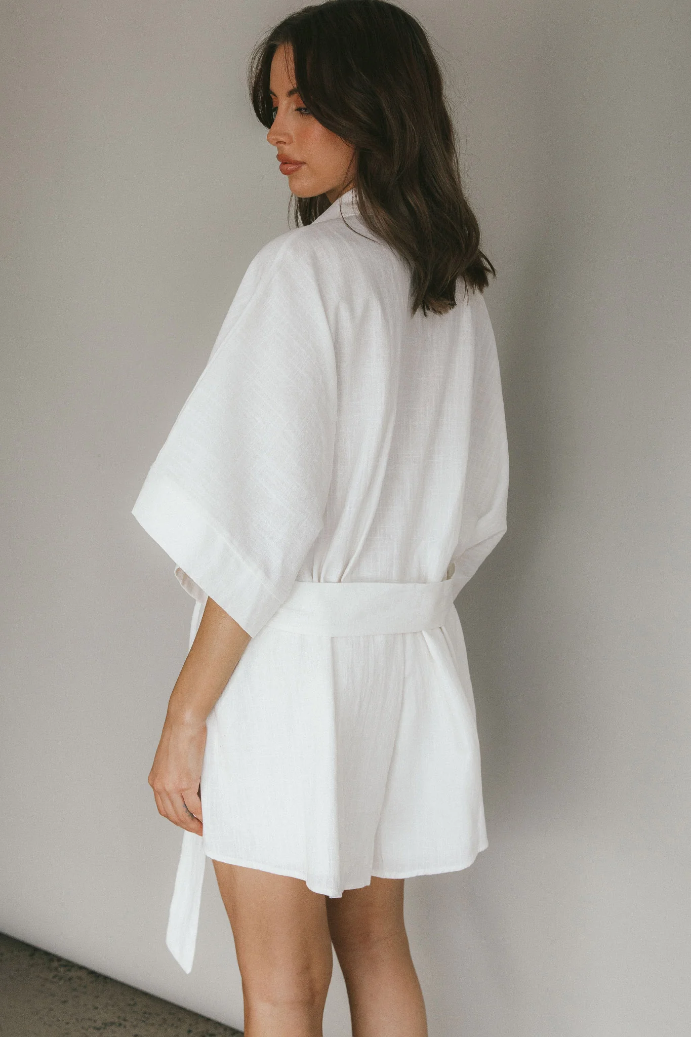 Daytona Beach Button-Up Romper White - Image 3
