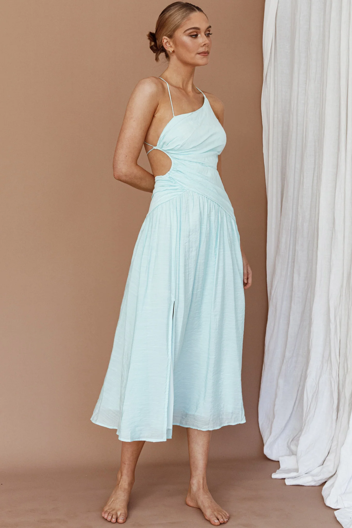 Destination Open Back Midi Dress Mint - Image 5