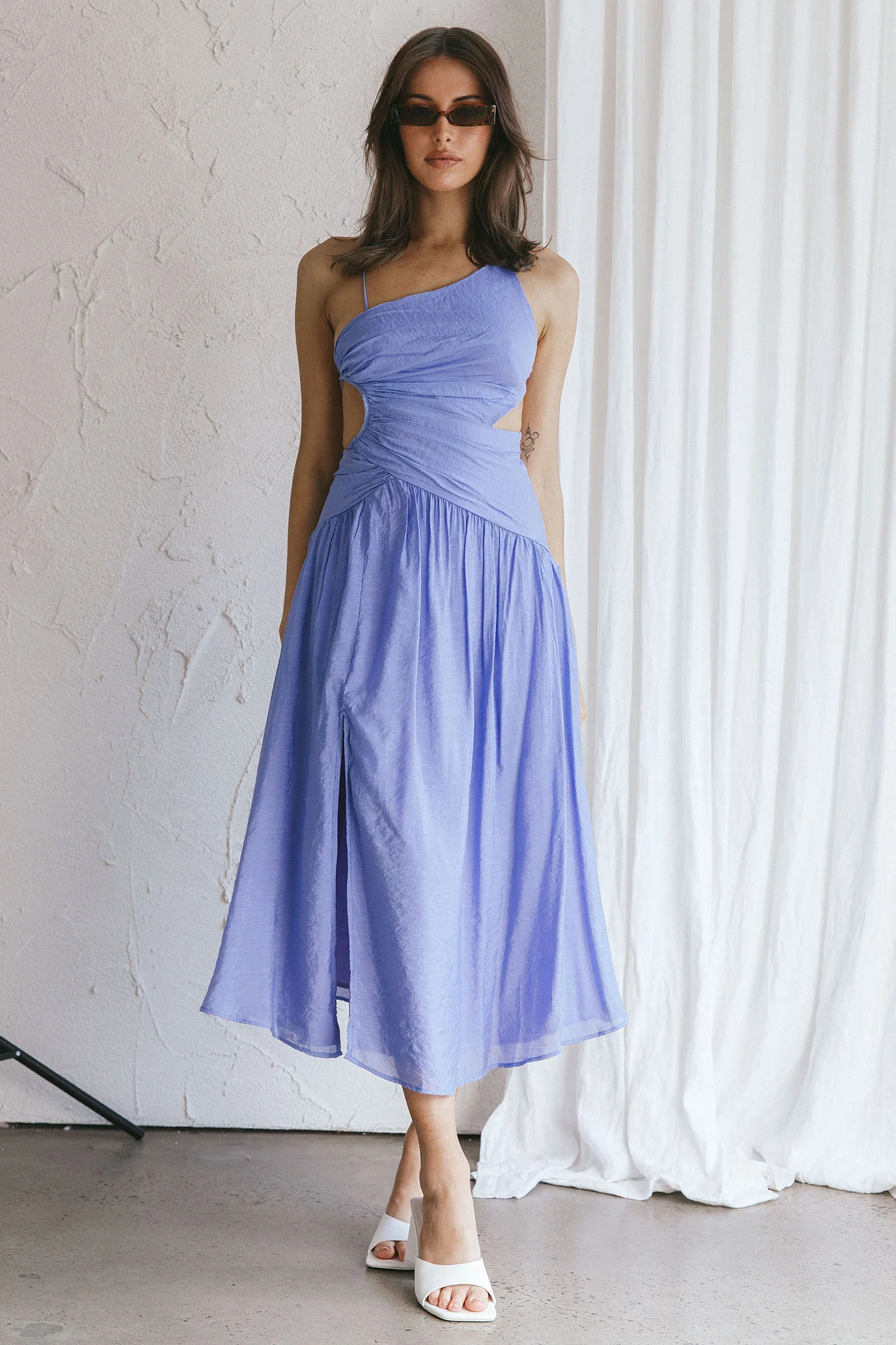 Destination Open Back Midi Dress Purple - Image 4