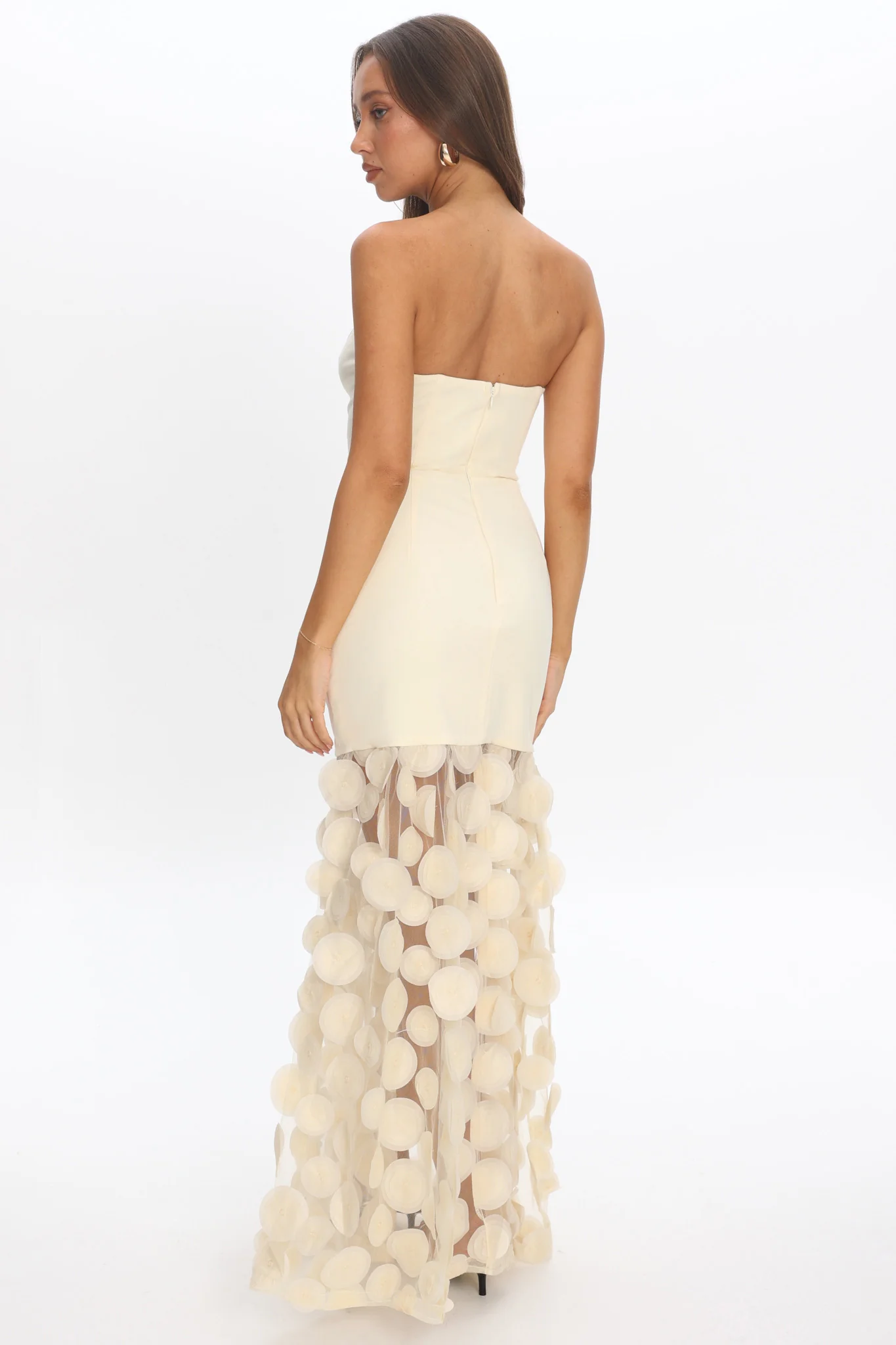 Divora Embellished Hem Maxi Dress Butter - Image 3