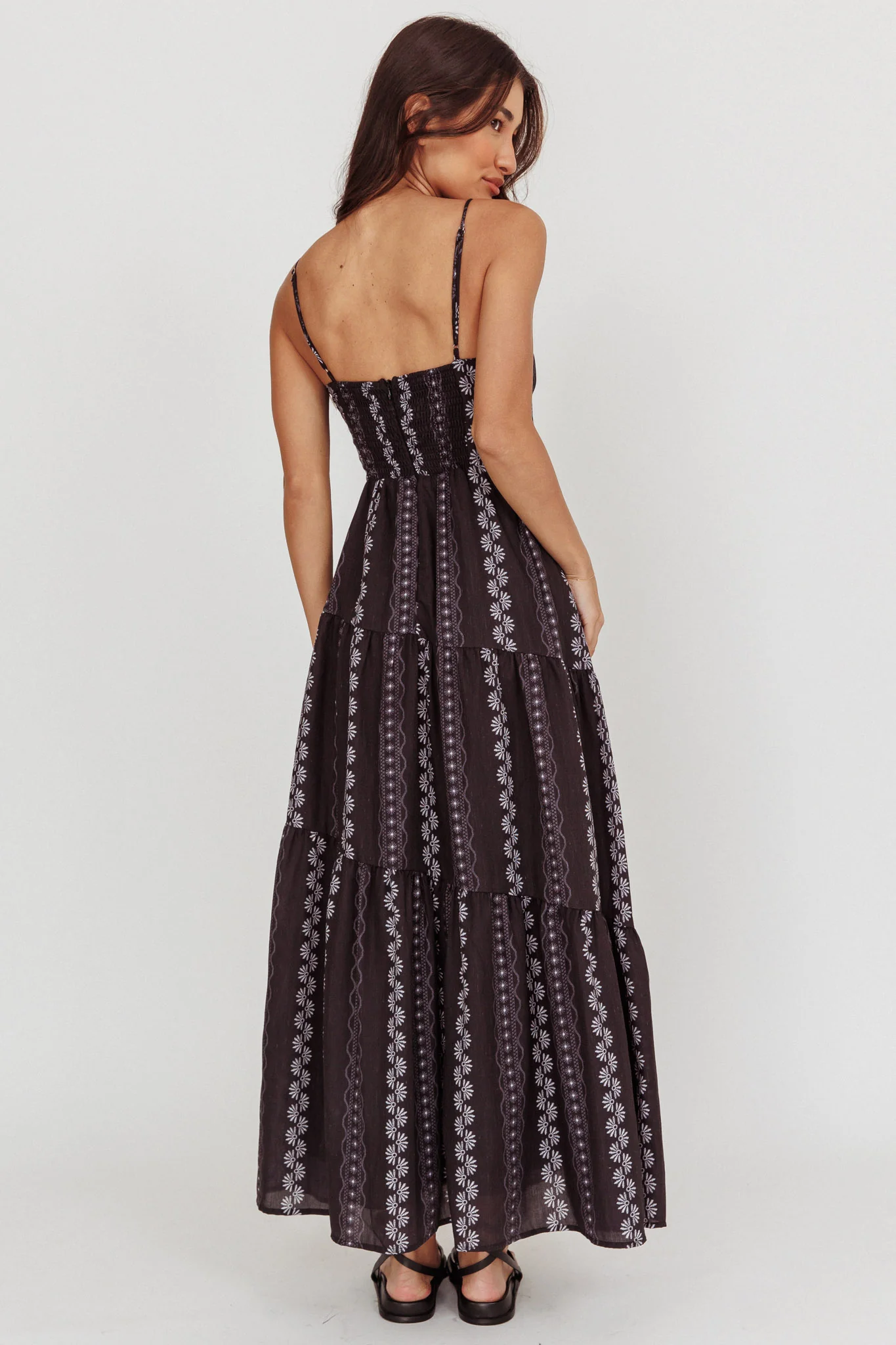 Doe Tied Bust Maxi Dress Black - Image 2