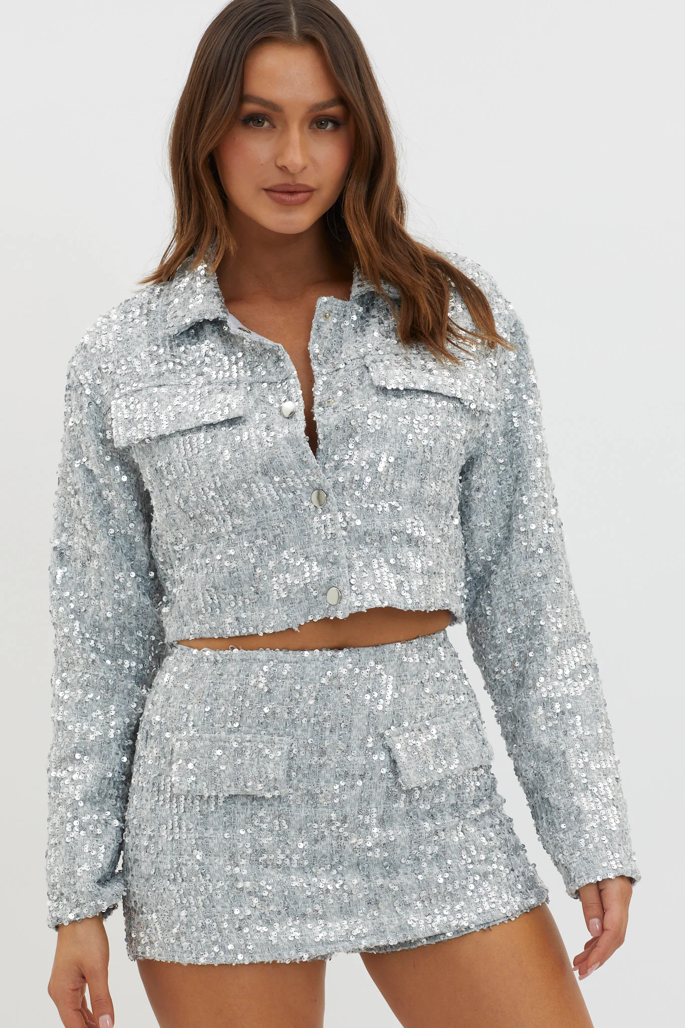Dollhouse Sequin Jacket Silver - Image 5