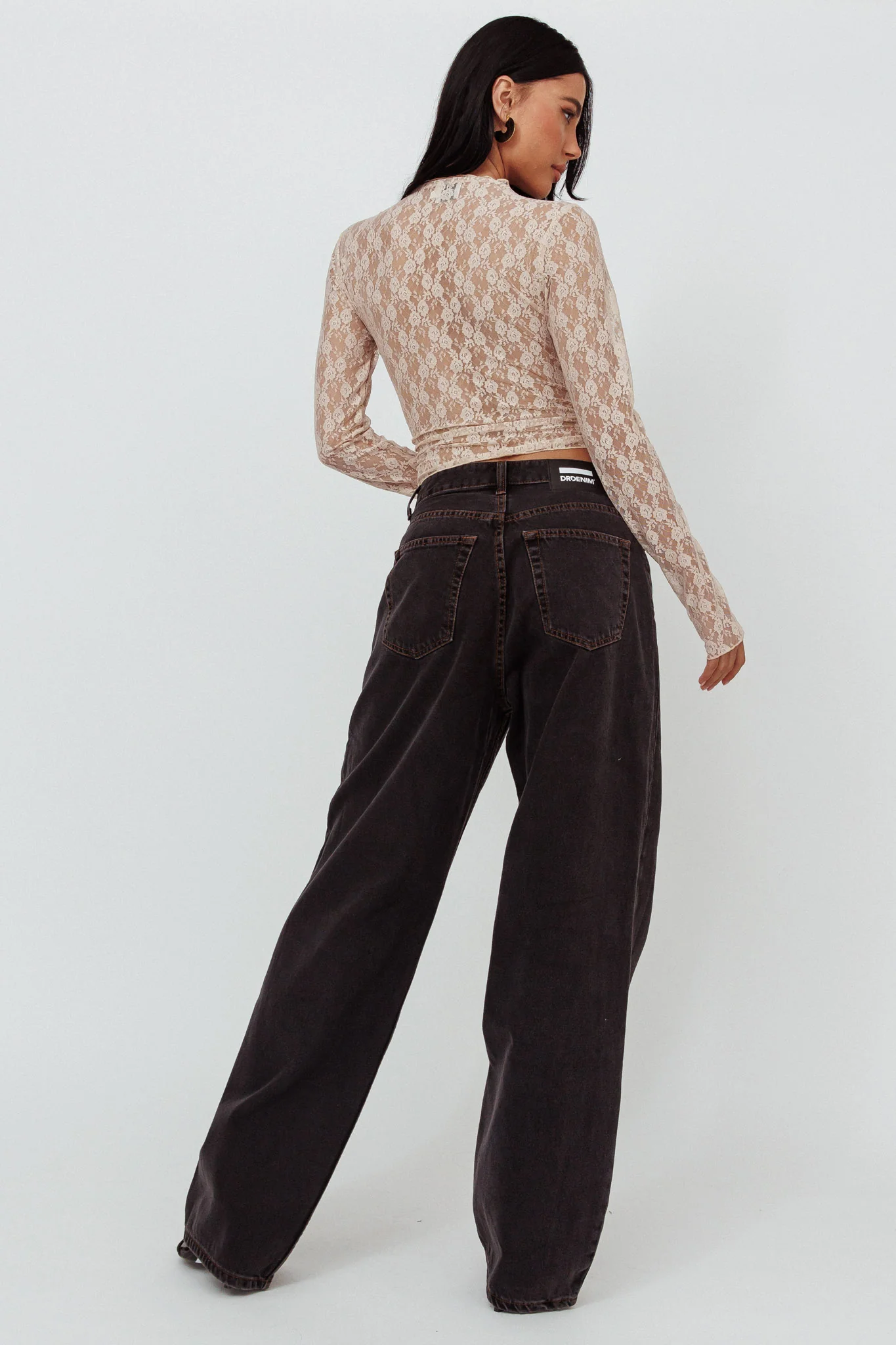 DR DENIM Donna Baggy Jeans Dust Washed Black - Image 2