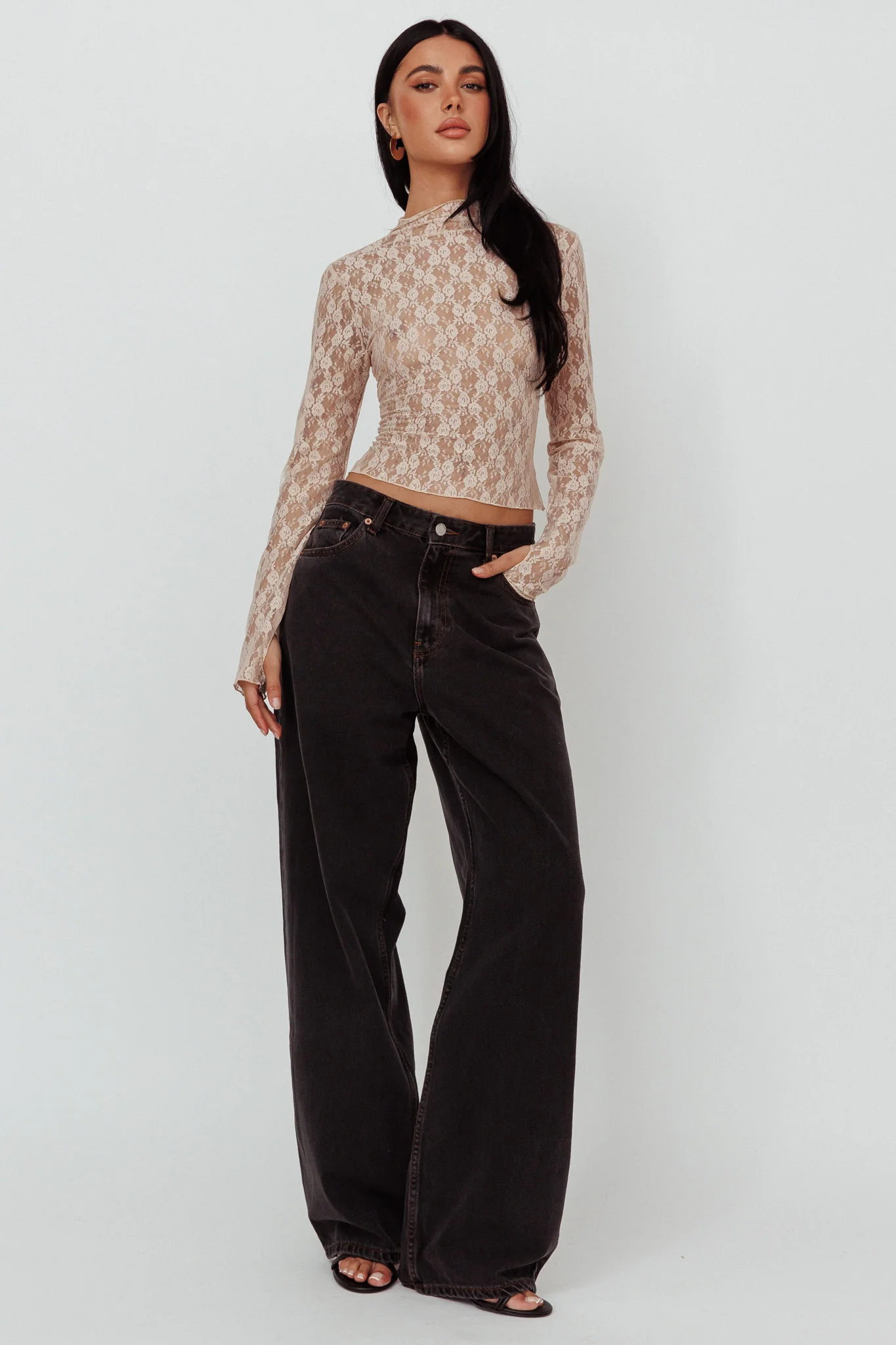 DR DENIM Donna Baggy Jeans Dust Washed Black - Image 4