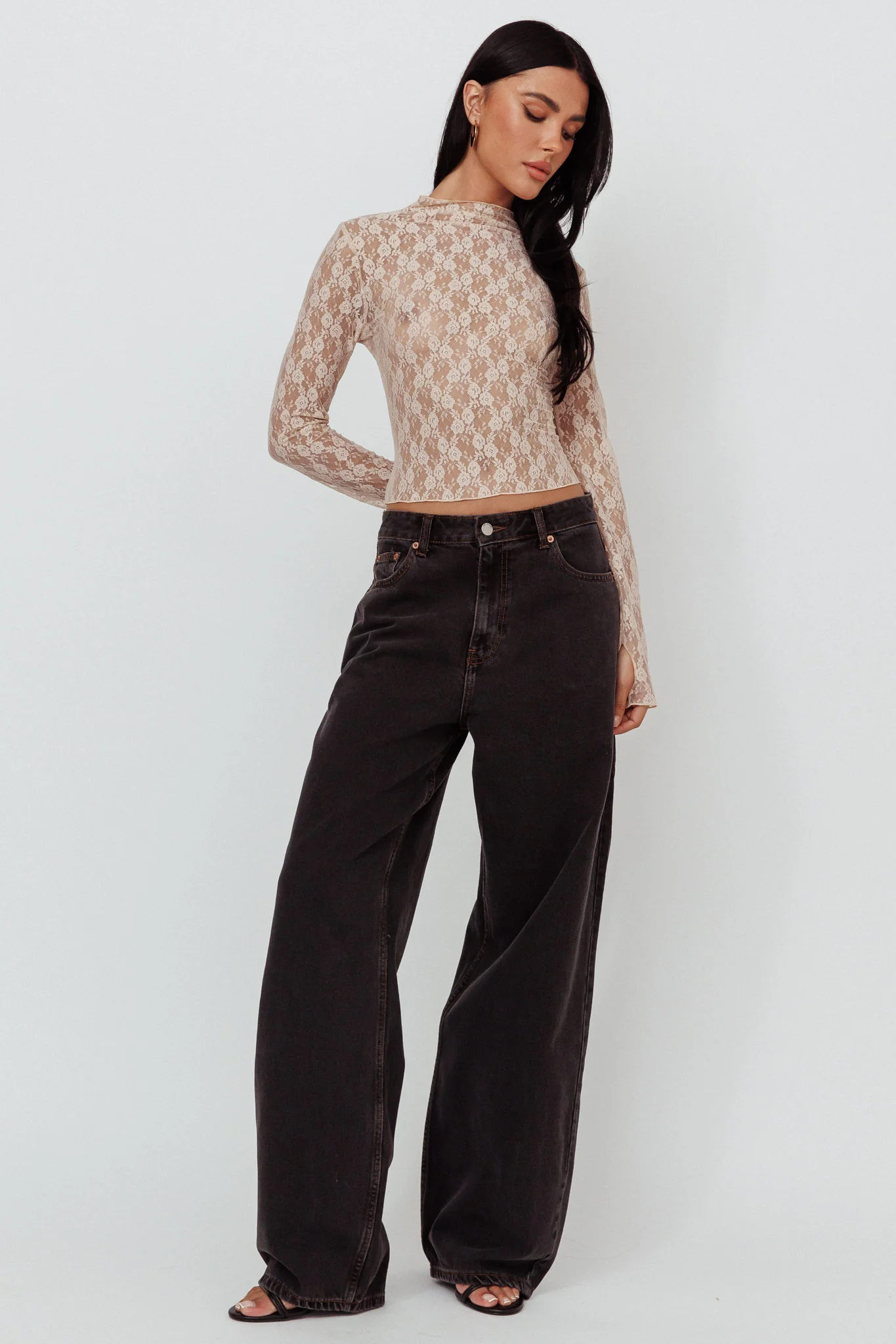 DR DENIM Donna Baggy Jeans Dust Washed Black - Image 5