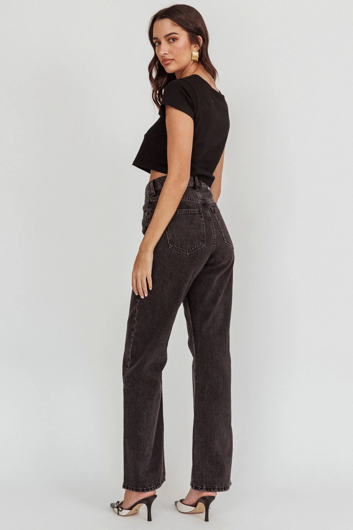 DR DENIM Echo Straight Jeans Retro Black - Image 3