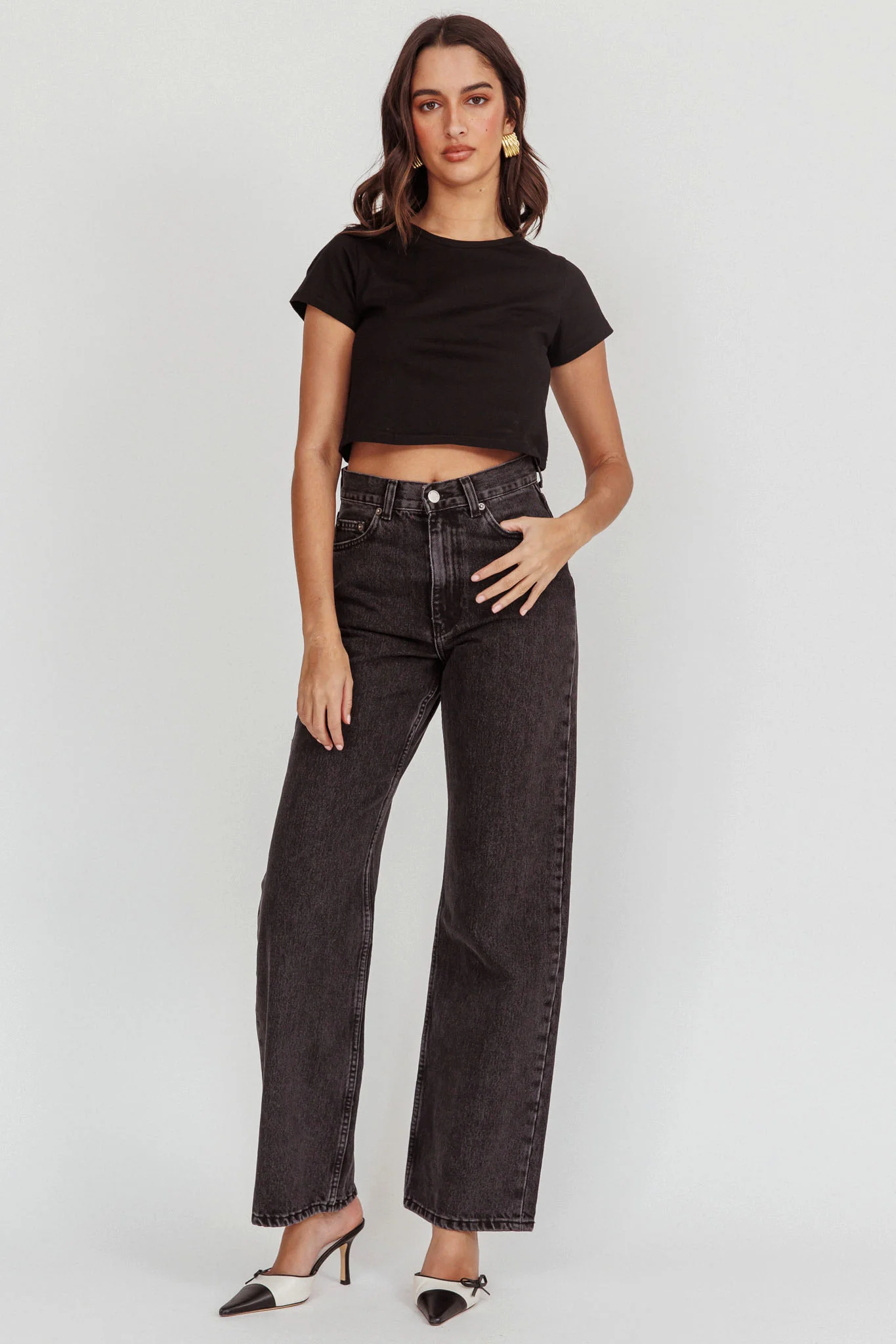 DR DENIM Echo Straight Jeans Retro Black - Image 4