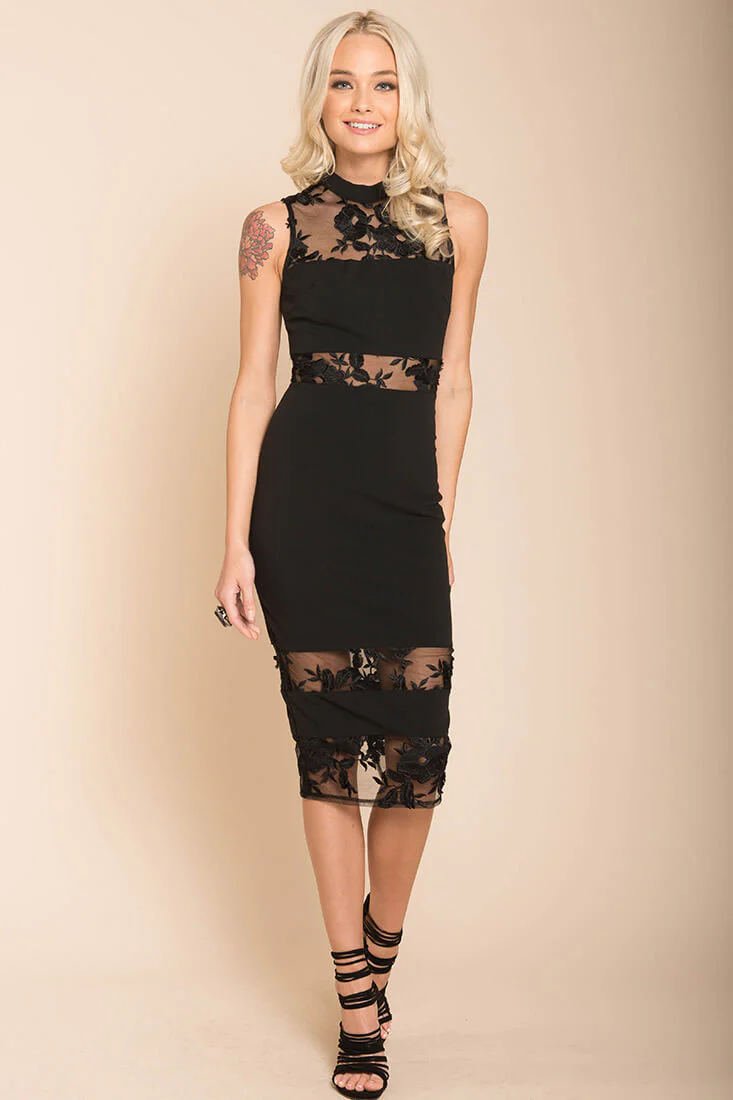 Drea Bodycon Cutout Club Dress Black - Image 2