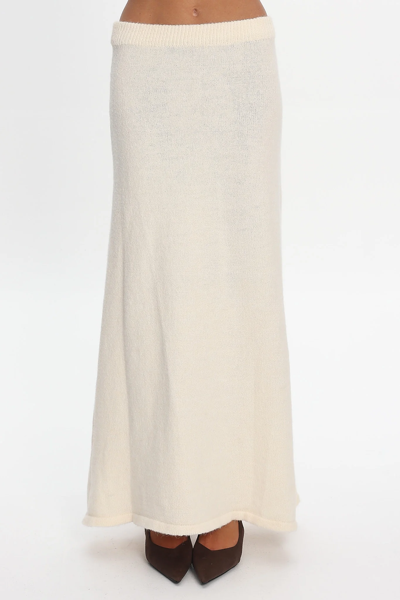 Duma Knit Maxi Skirt Cream - Image 5