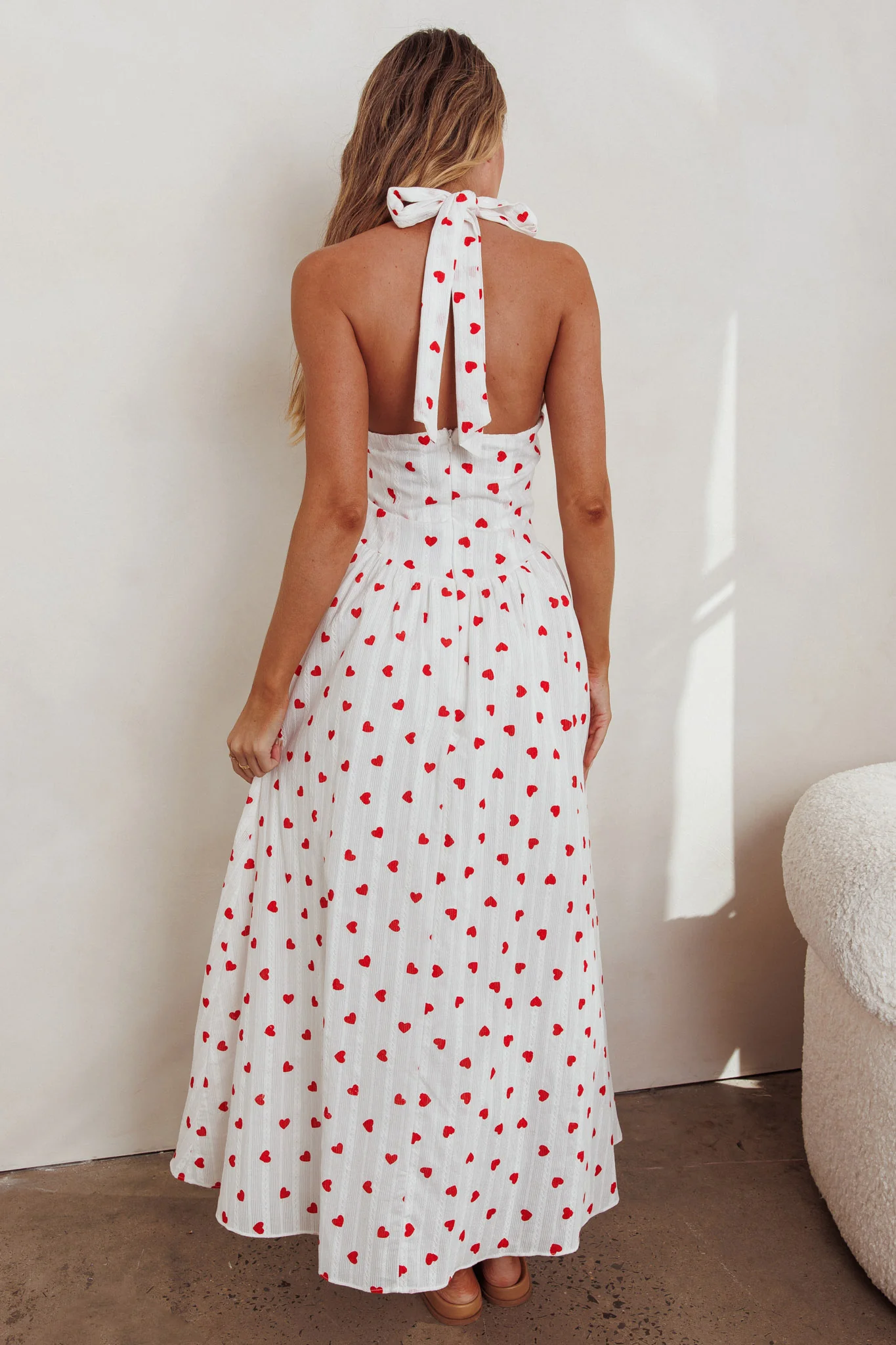 El Corazon Halterneck Dress Heart Print - Image 3