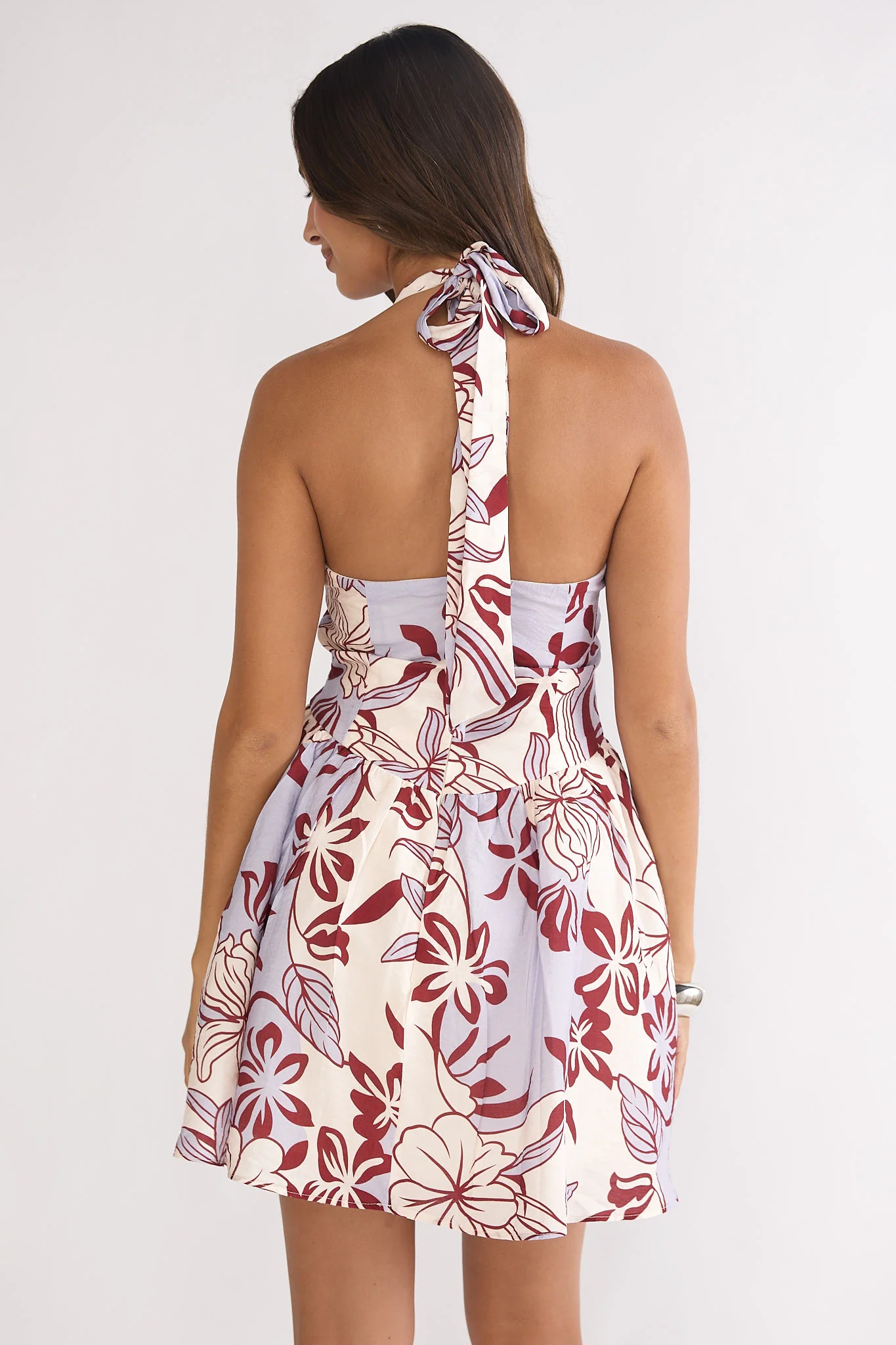 El Corazon Halterneck Mini Dress Blue - Image 2