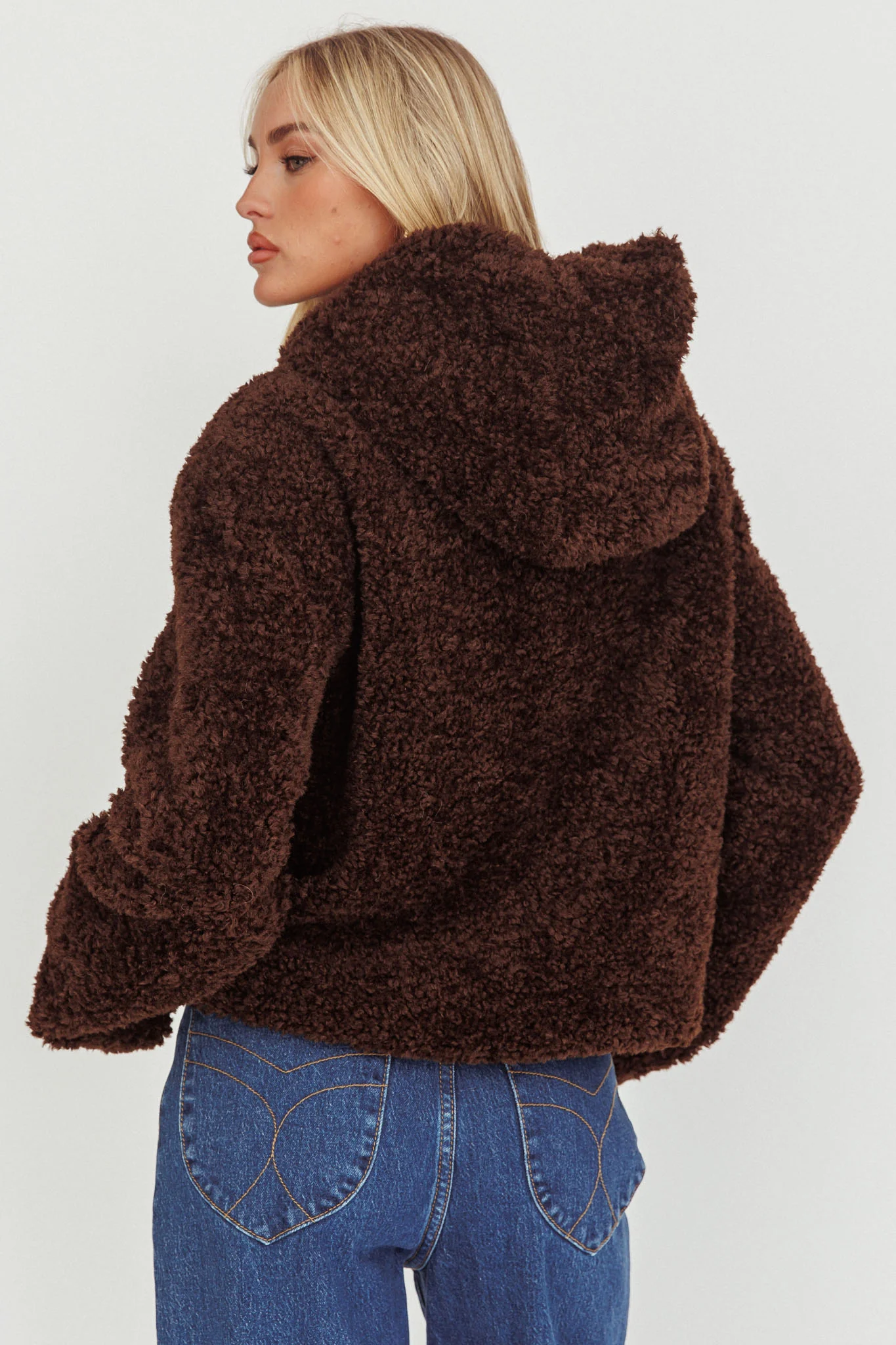 Elaris Hooded Toggle Jacket Brown - Image 2