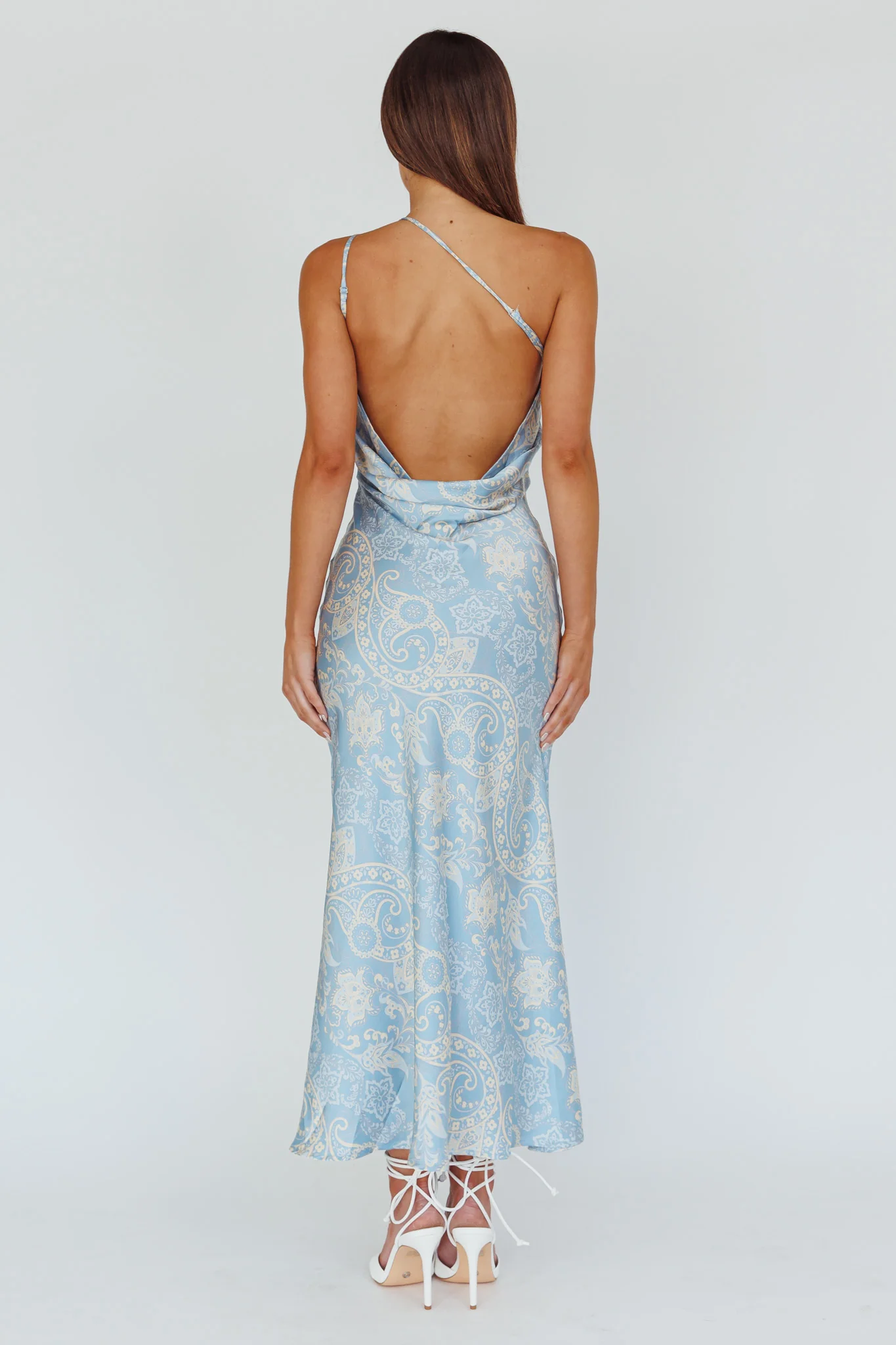 Eloah One-Shoulder Maxi Dress Blue Multi - Image 2