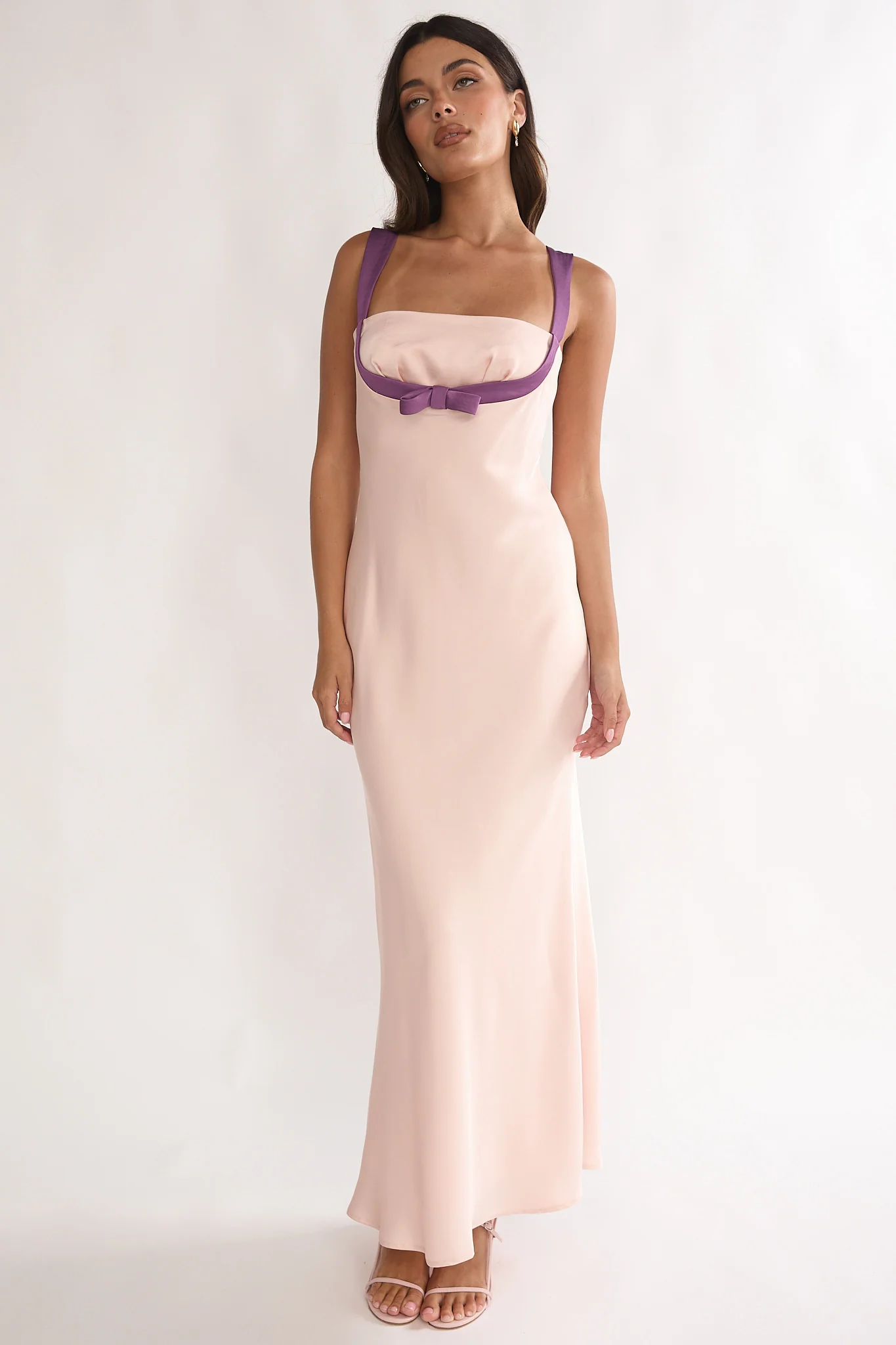 Elowra Bow Bust Maxi Dress Pink - Image 5