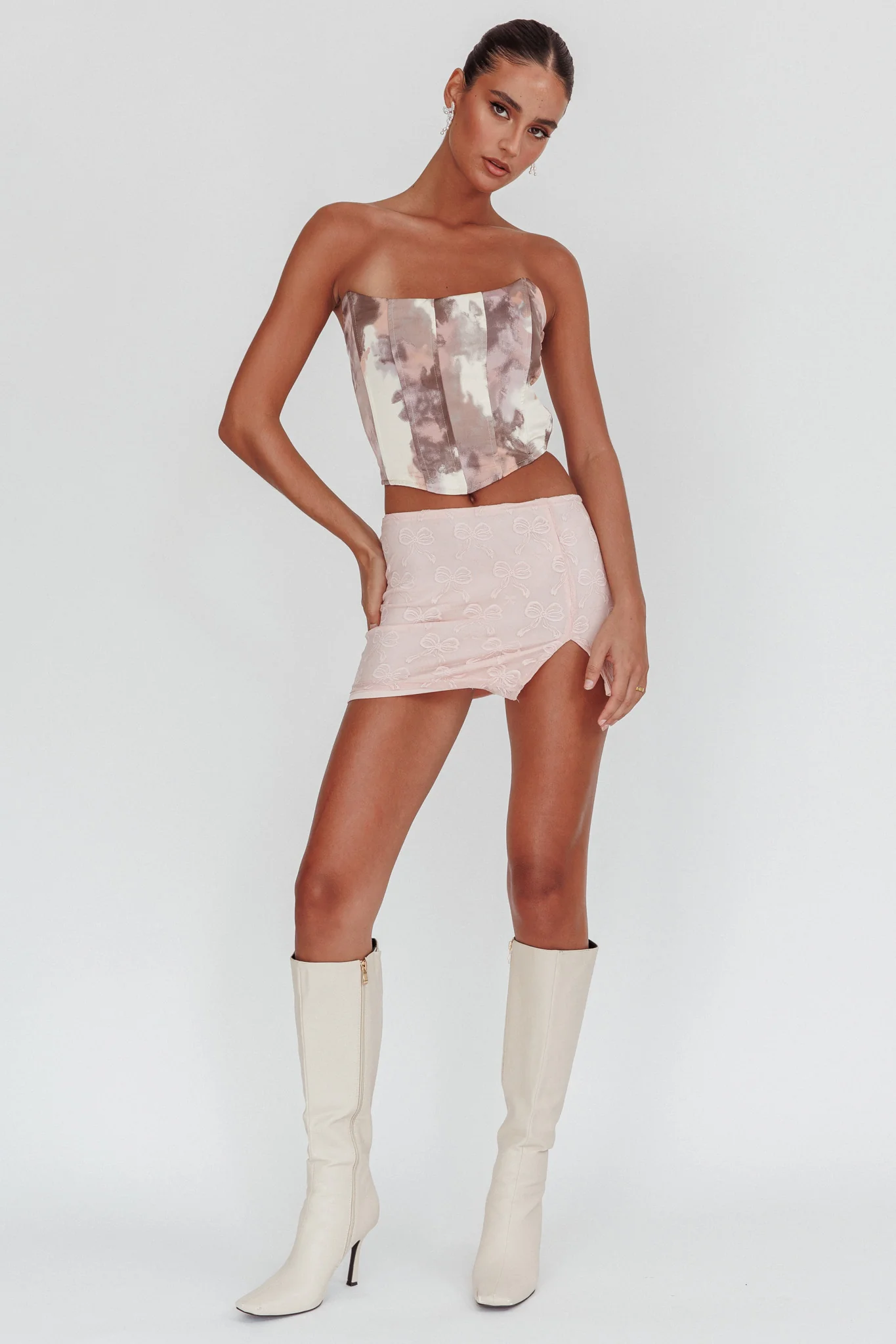 Emmalyn Corset Top Peach Multi - Image 4