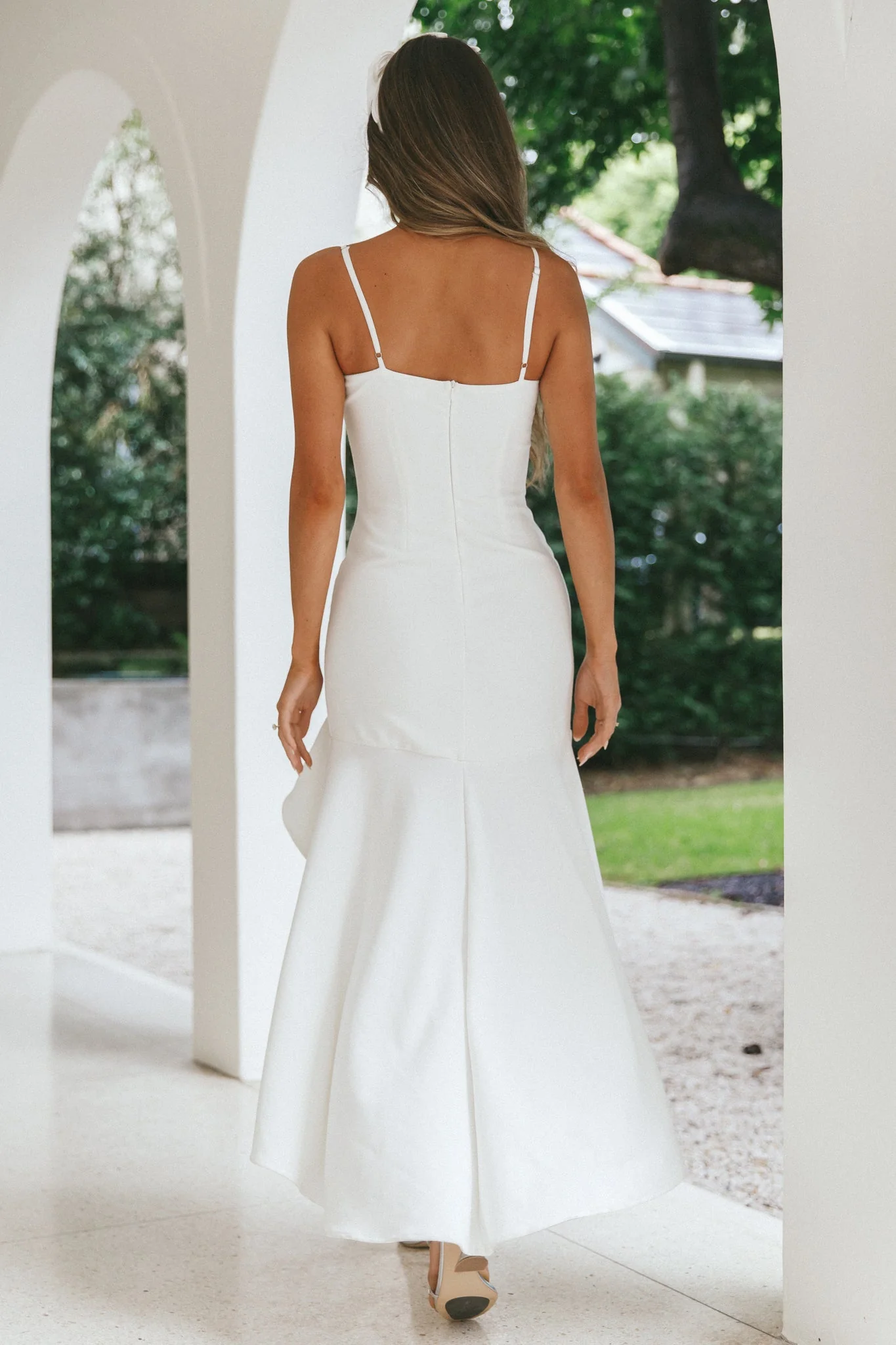 Emoji Asymmetrical Hemline Dress White - Image 8