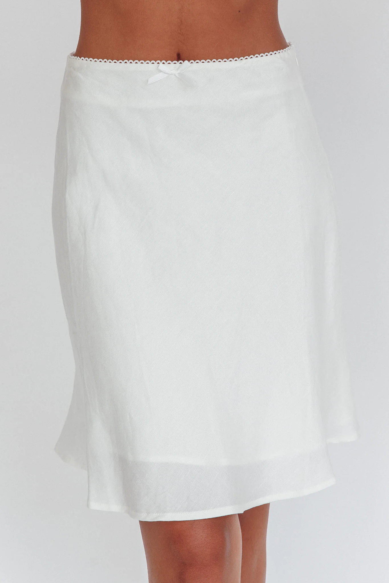 Emotional Knee Length Skirt Off White - Image 5