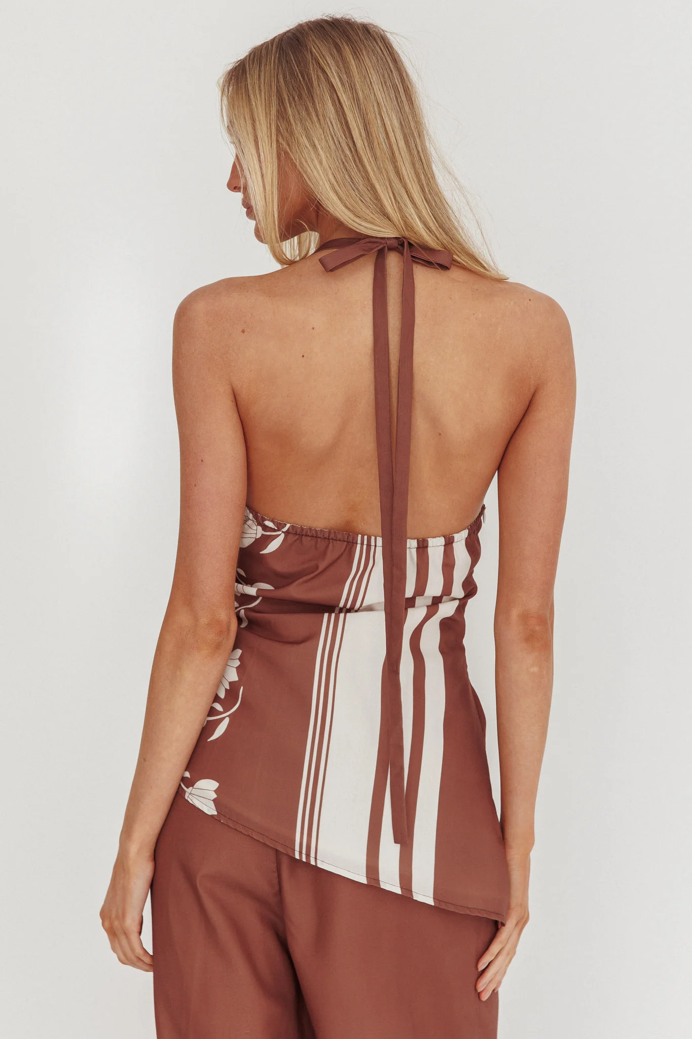 Eniola Asymmetric Neckline Halter Top Palma - Image 2